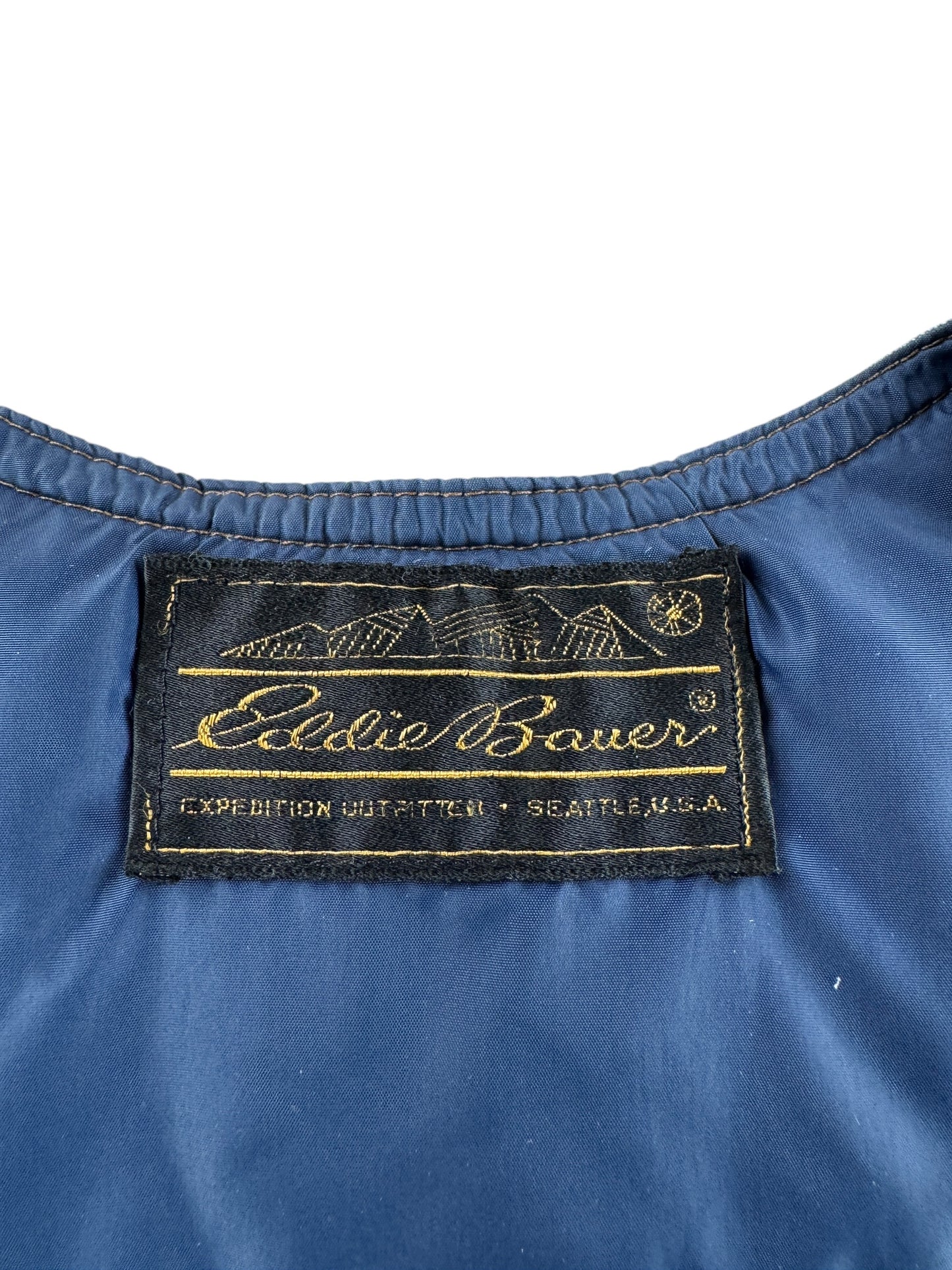 Tag on Vintage Insulated Eddie Bauer Denim Vest SZ S