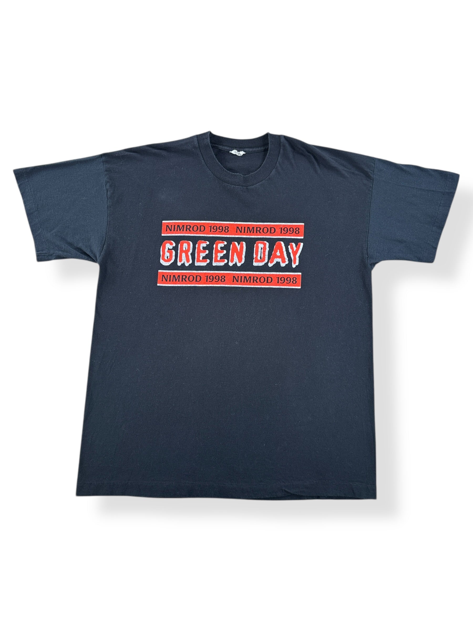 Front of Vintage 1998 Green Day Nimrod Tour Tee SZ XL (Fits L)