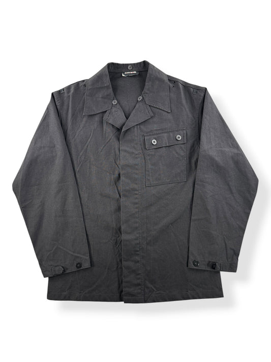 Front of Vintage Black Euro Military Top SZ M