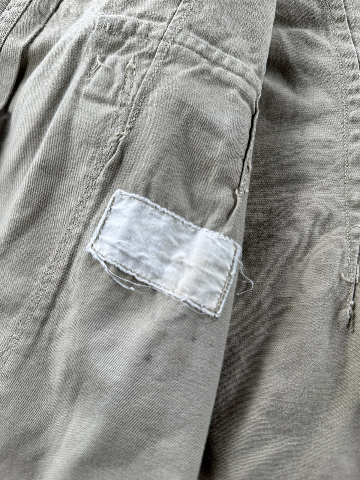 Faded info tag on inside of Vintage Korean War USAF Bush Jacket SZ M