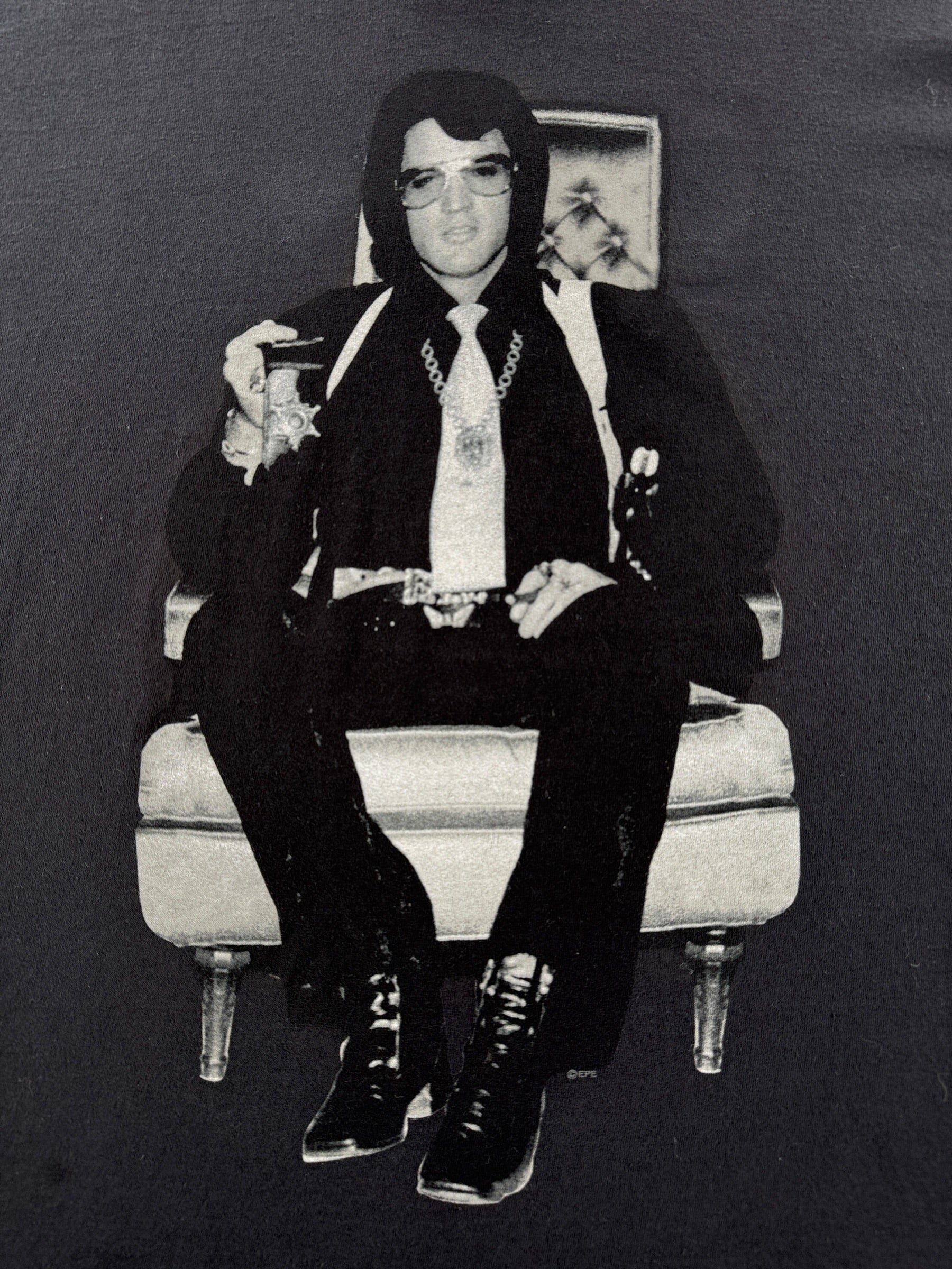 Graphic of Vintage Elvis Tee SZ XL
