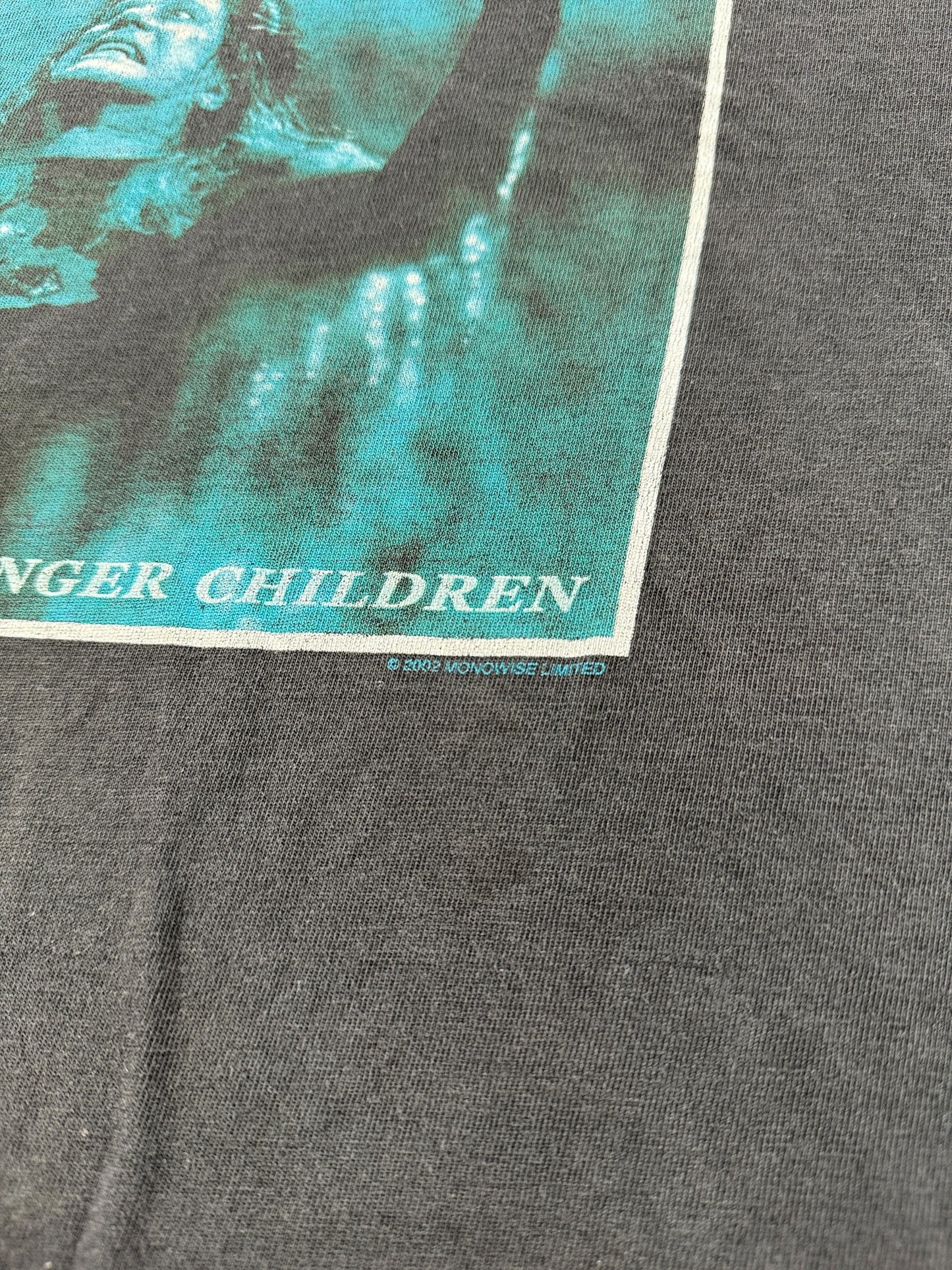 Copyright date on Vintage 2002 Distressed Ozzy Jaws Tee SZ L