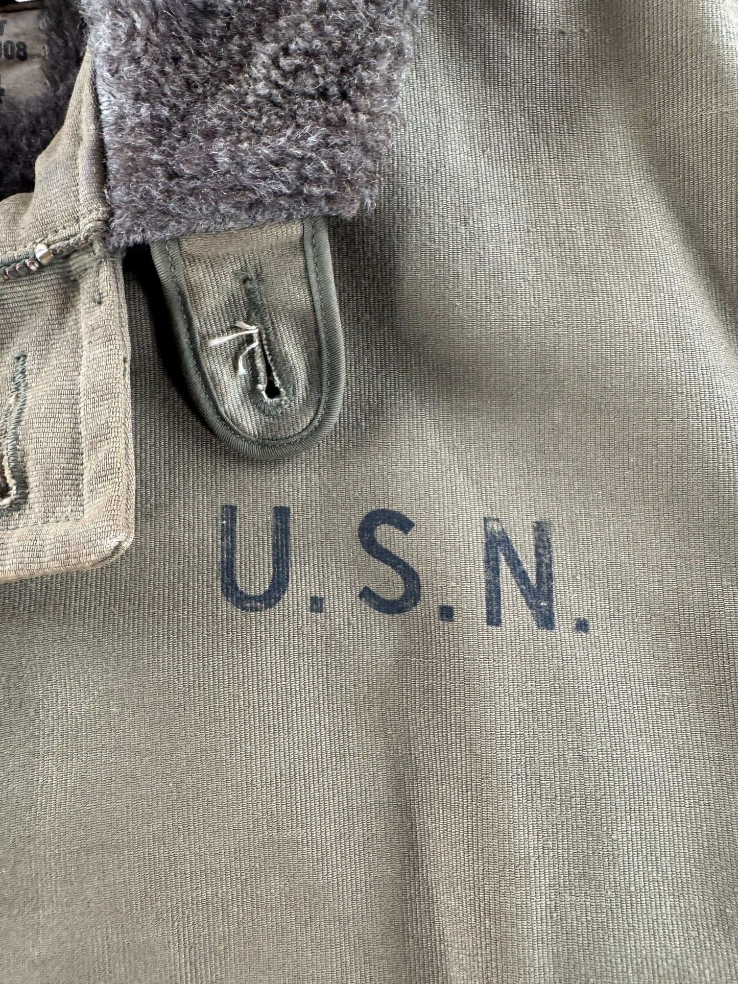 Stencil on Vintage N-1 Deck Jacket SZ 44 - AS IS