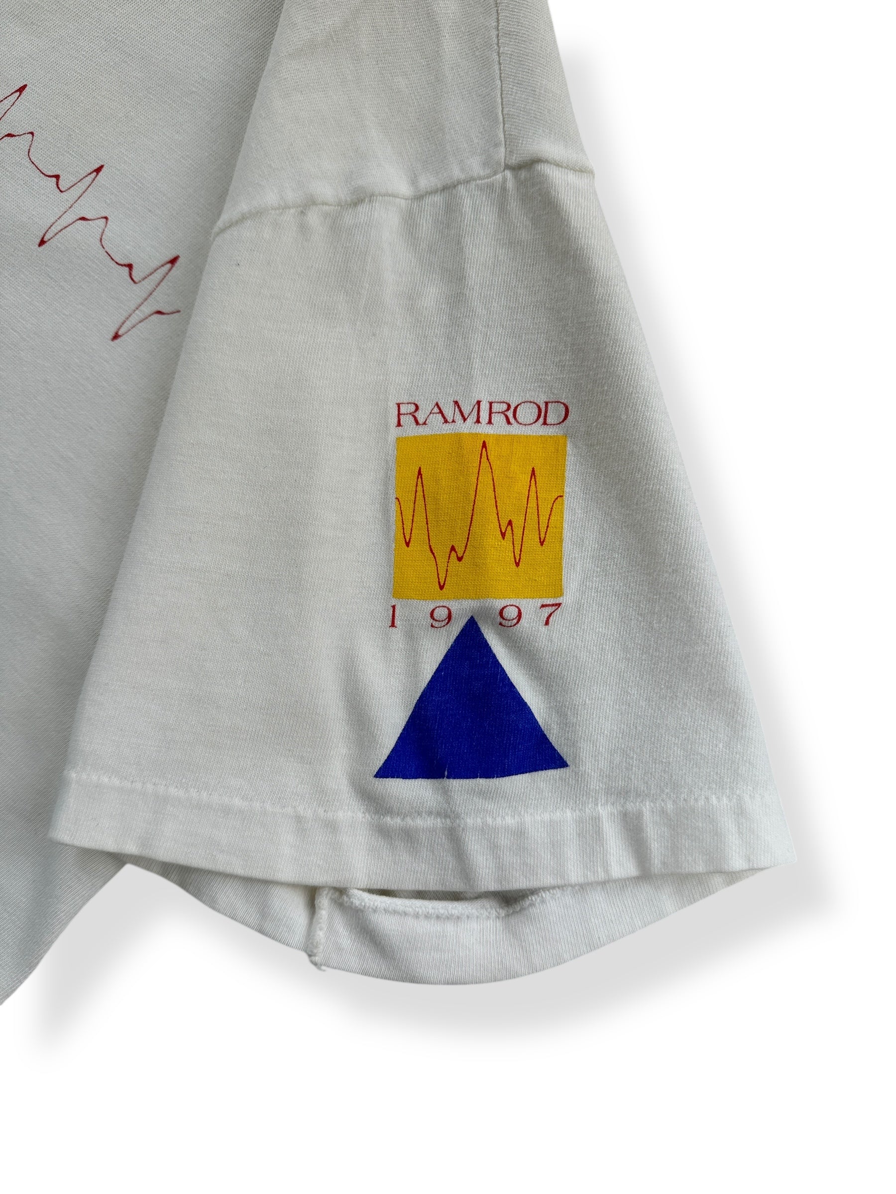 Sleeve Graphic of Vintage Ramrod Band Tee SZ L