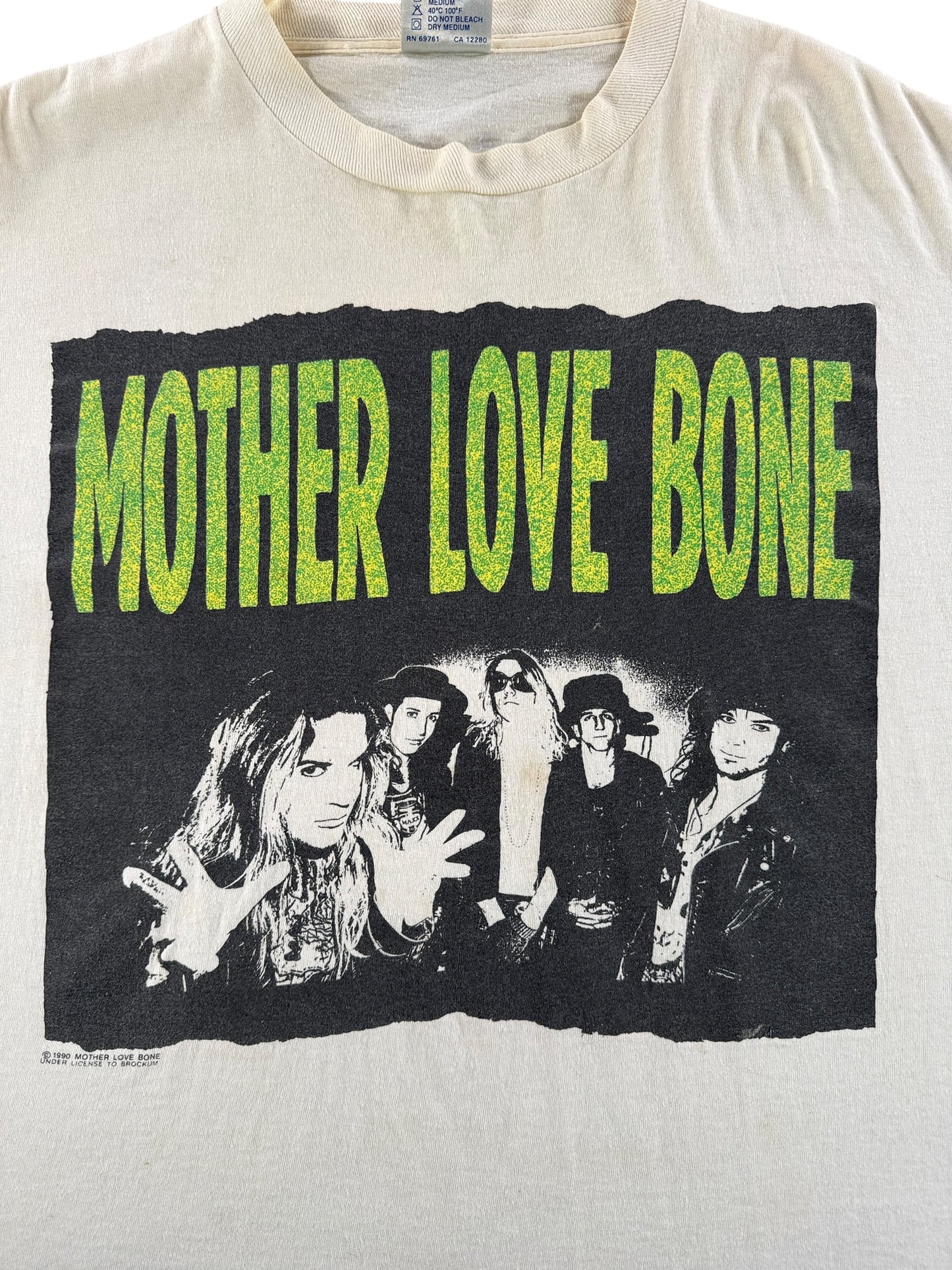 Graphic of Vintage Mother Love Bone Half Ass Monkey Boy Tee SZ XL (Fits L)