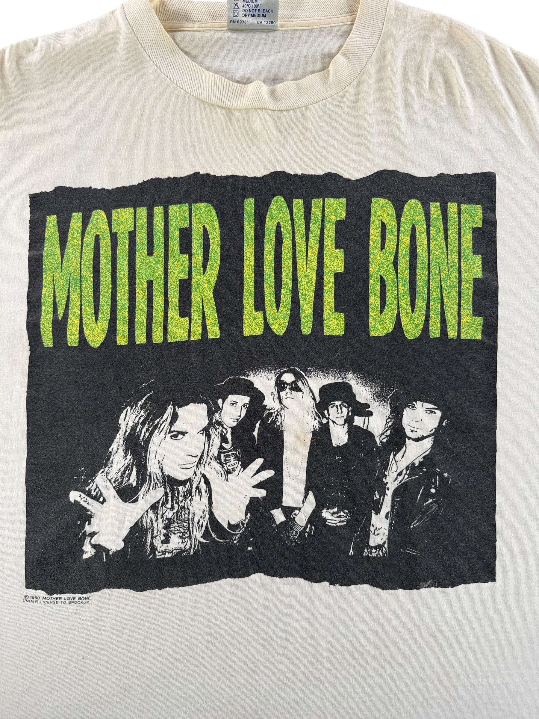 Graphic of Vintage Mother Love Bone Half Ass Monkey Boy Tee SZ XL (Fits L)
