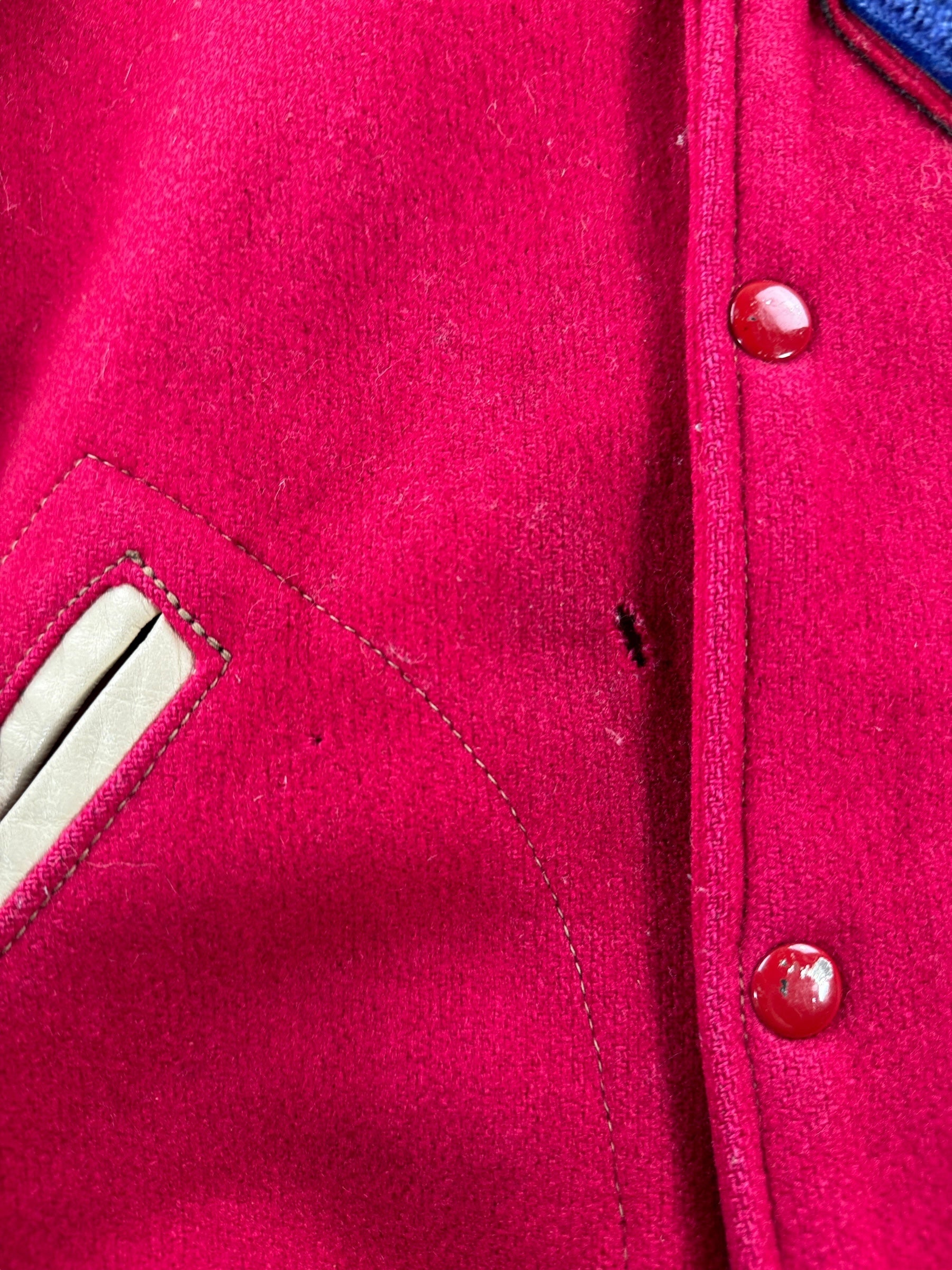 Hole on Vintage C Varsity Jacket SZ M