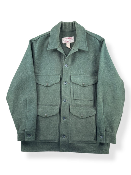 Front of Vintage Filson Forest Green Mackinaw Wool Cruiser Jacket SZ 44