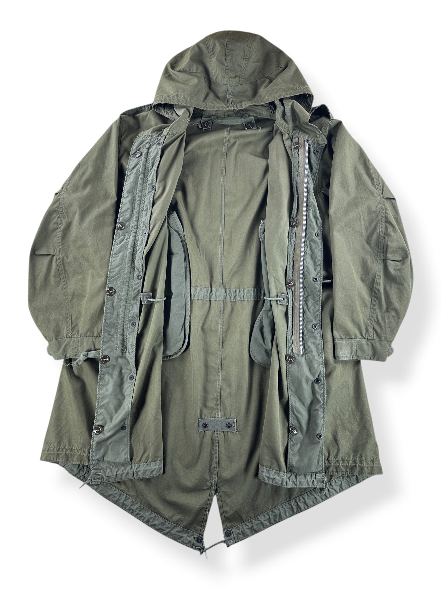 Inside of Vintage Fishtail Parka Liner SZ XL