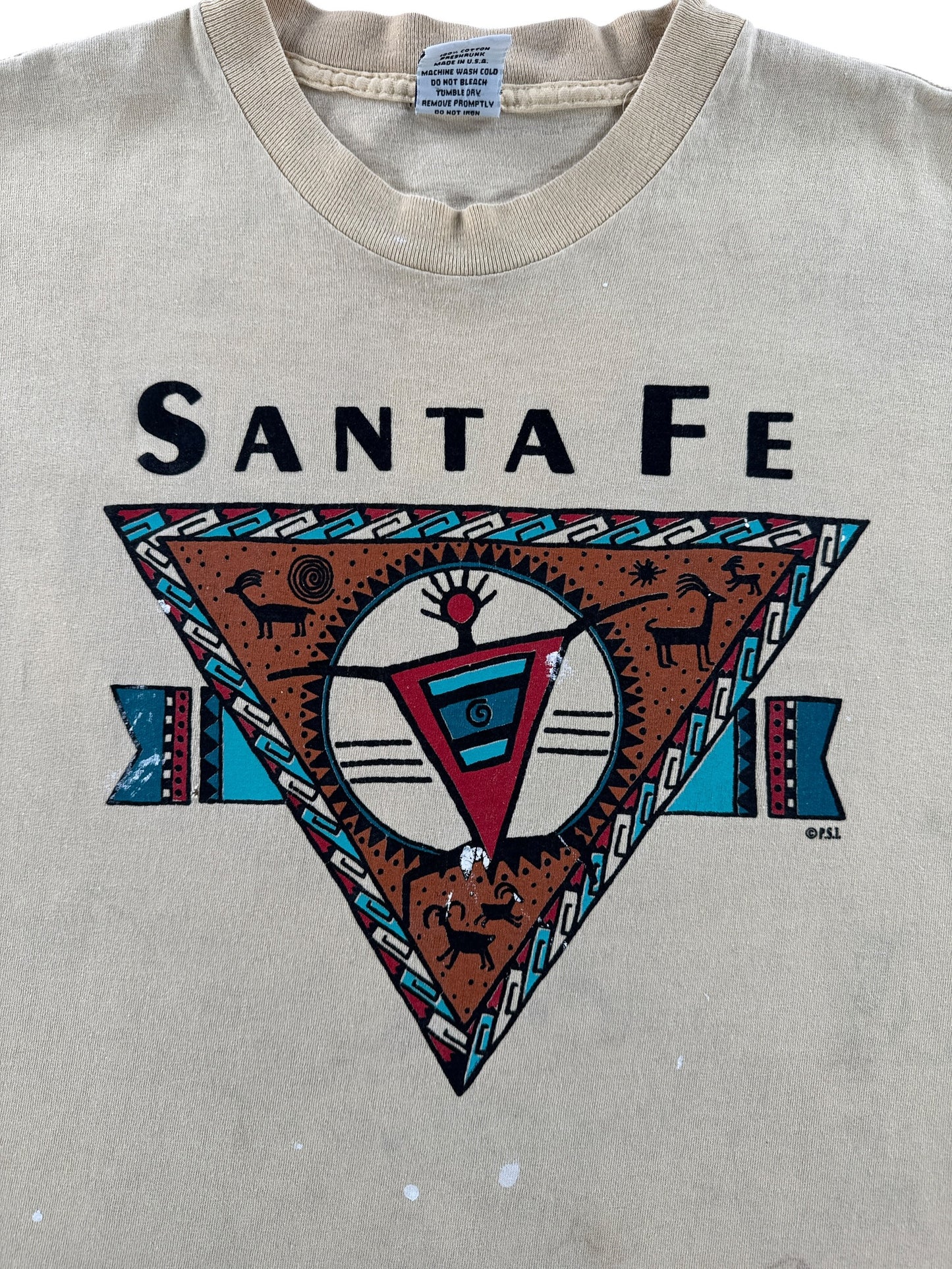 Graphic of Vintage Santa Fe Painter Tee SZ L