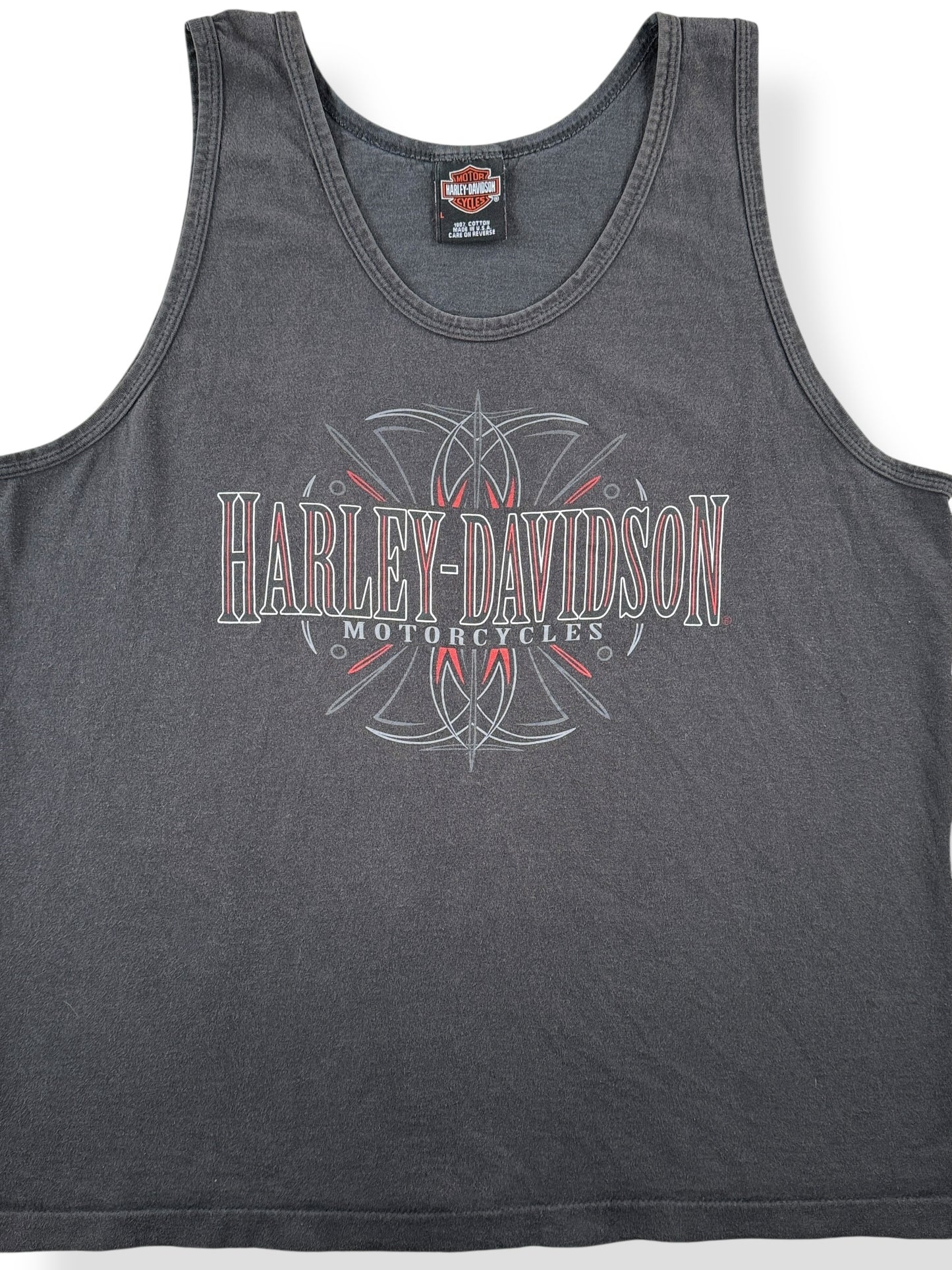 Front of Vintage Harley Davidson Phoenix OR Tank Top SZ L
