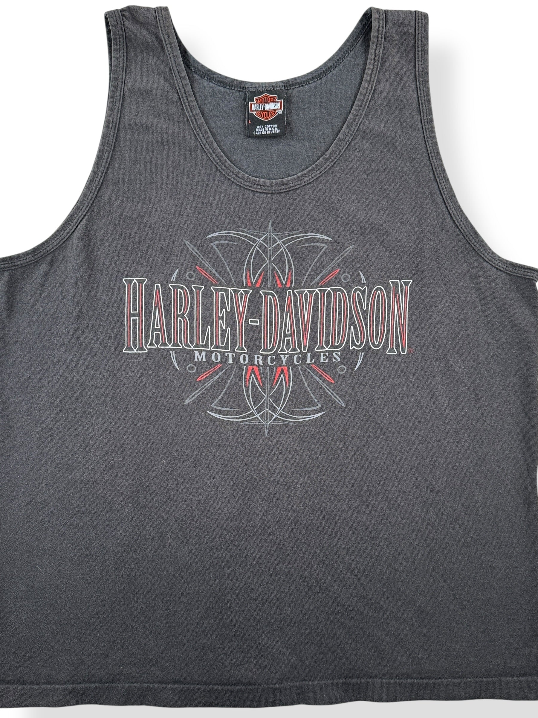 Front of Vintage Harley Davidson Phoenix OR Tank Top SZ L