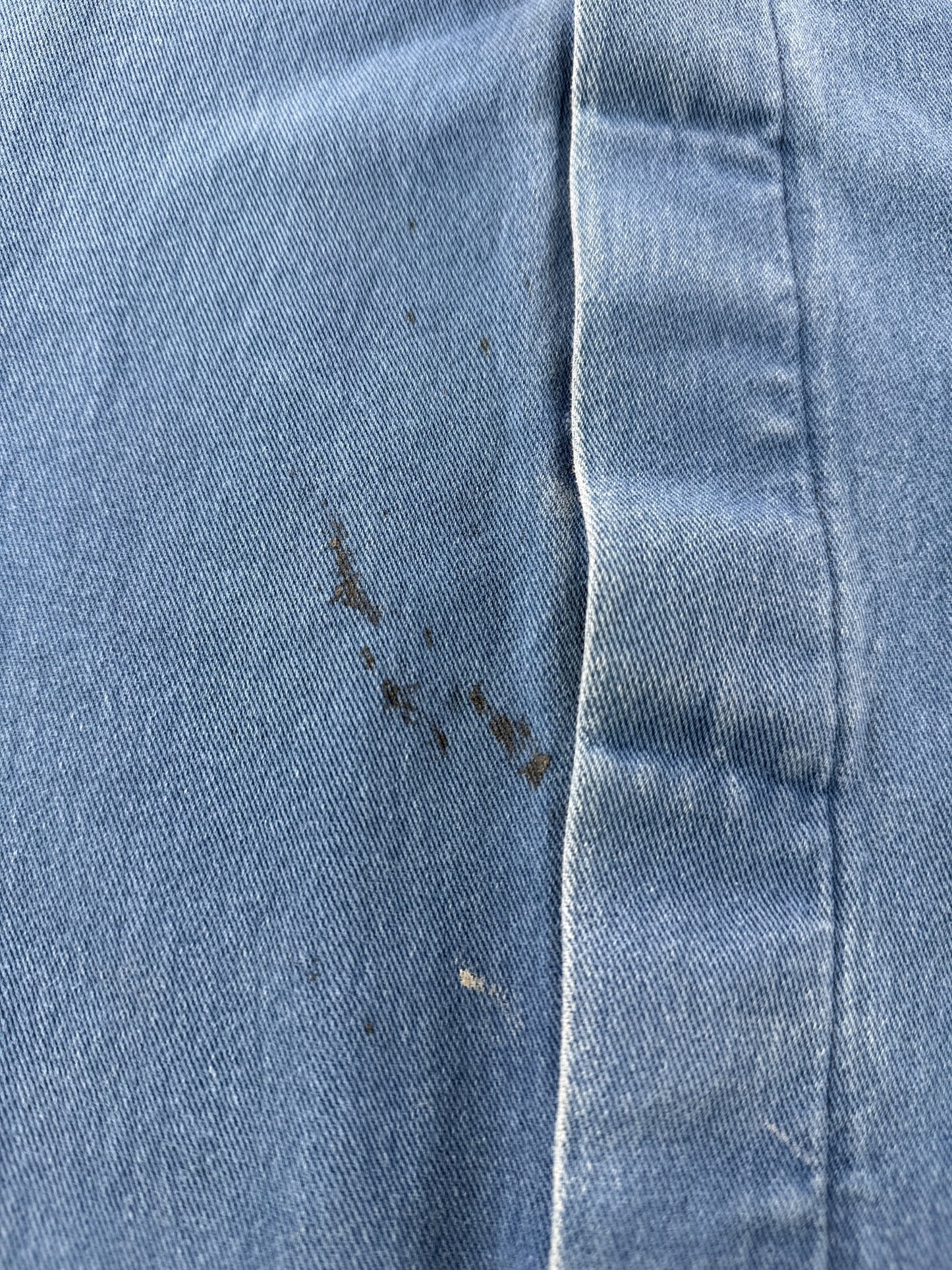 Paint stains on front of Vintage Euro Berco Chore Coat SZ XL