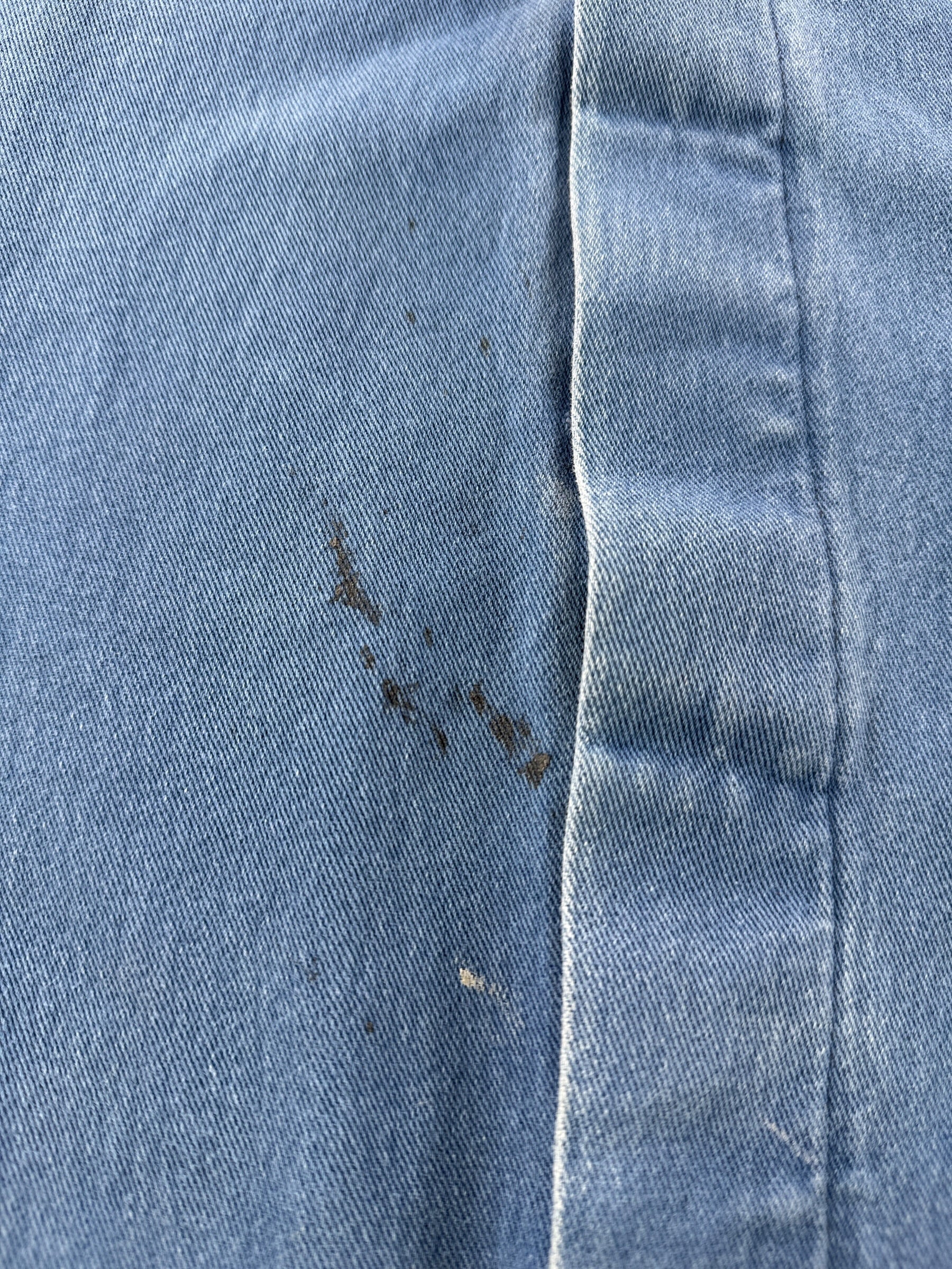 Paint stains on front of Vintage Euro Berco Chore Coat SZ XL