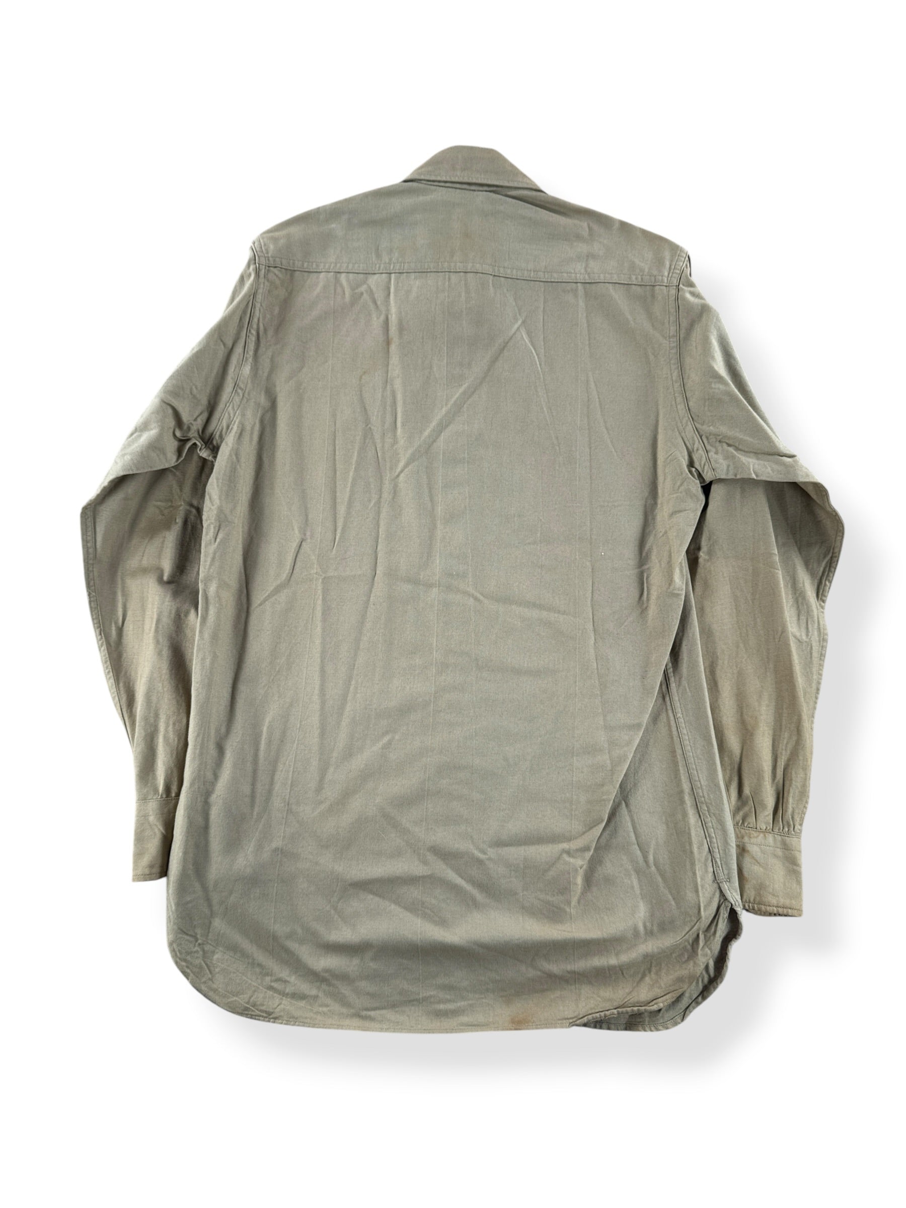 Back of Vintage Vietnam Era US Army Button Up Shirt SZ S