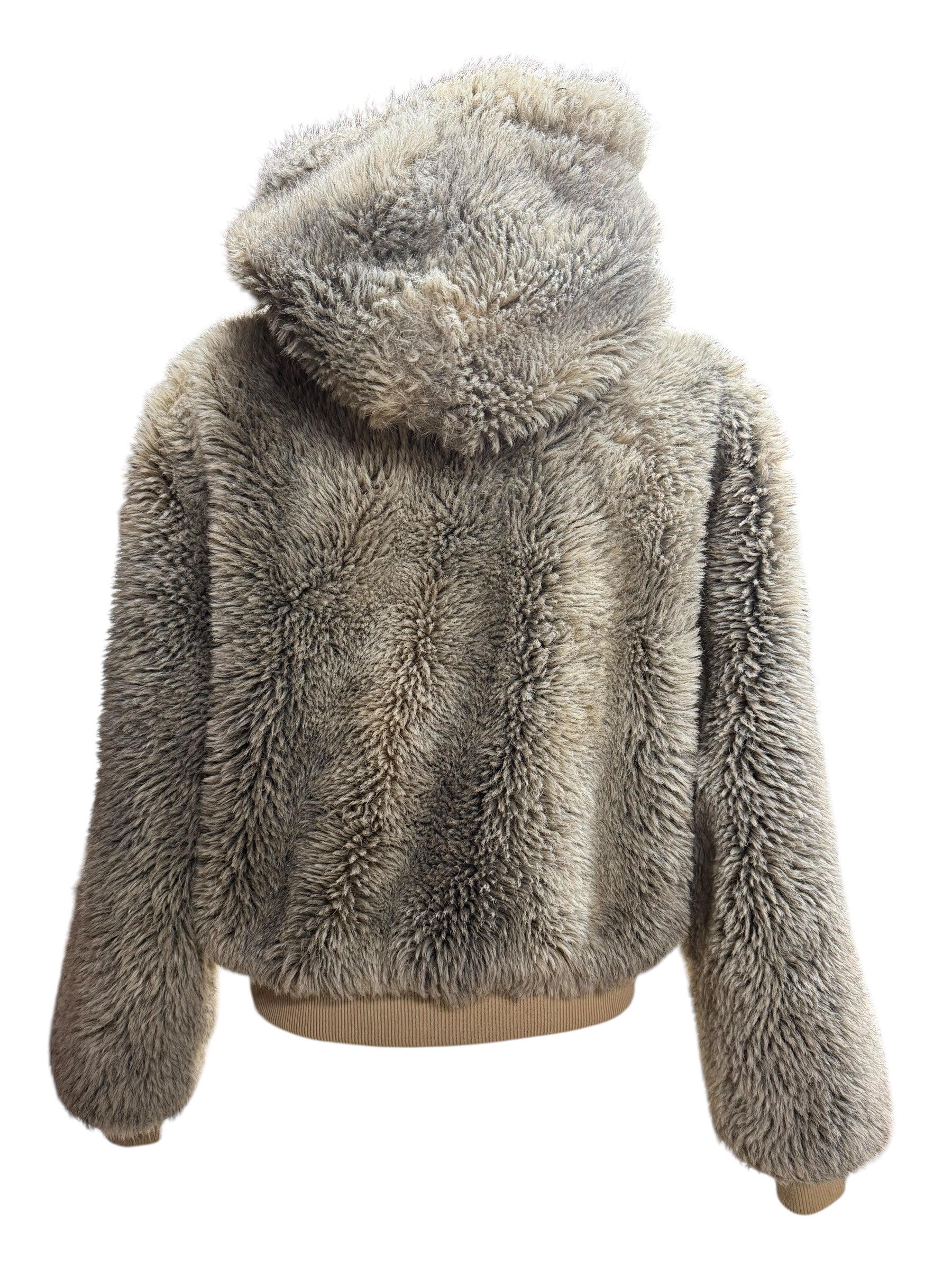 Back view of 1980s Pacific Trail Faux Fur Hooded Jacket L
