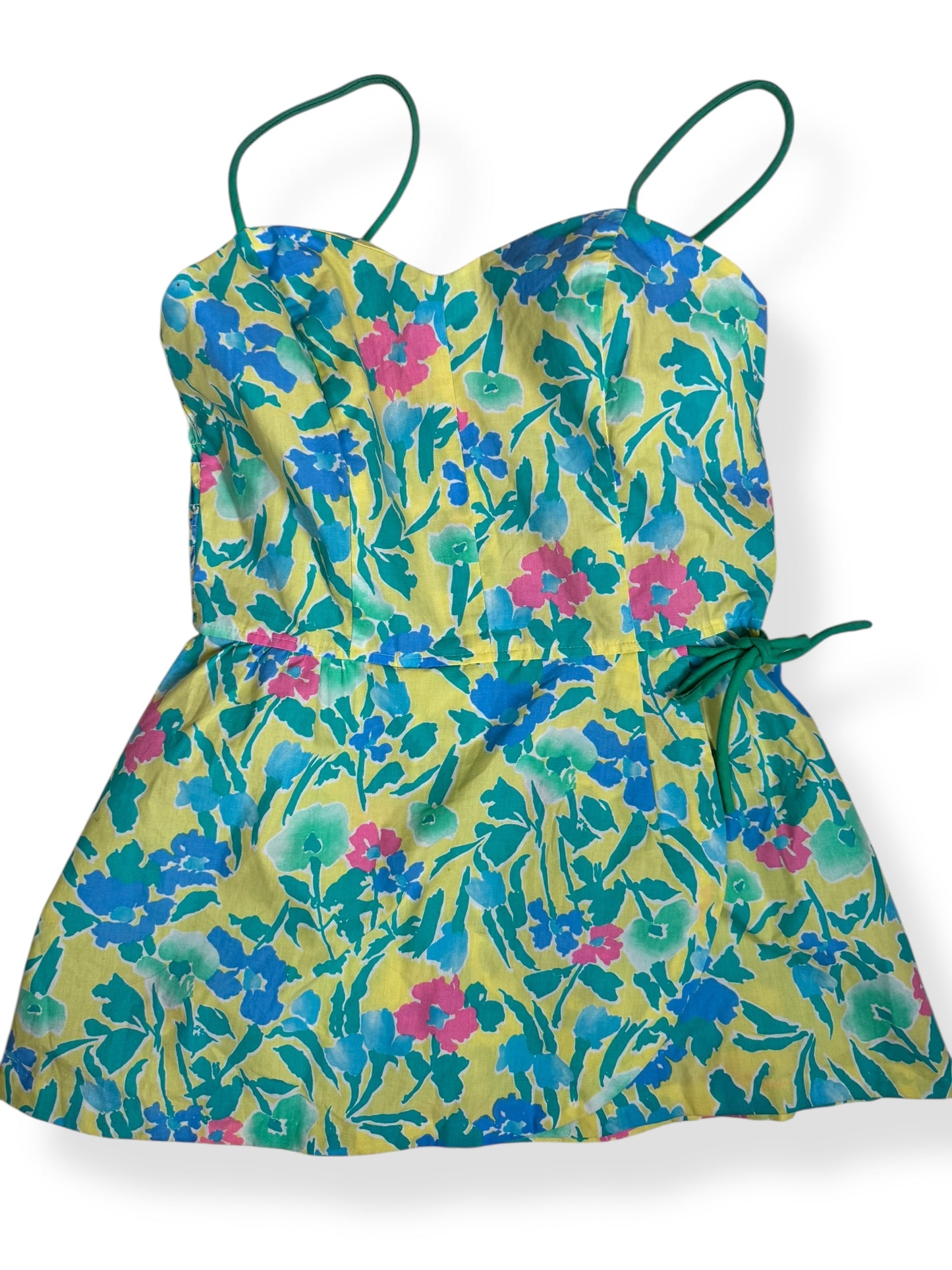 Front of 1980s Seawaves Cotton Playsuit L