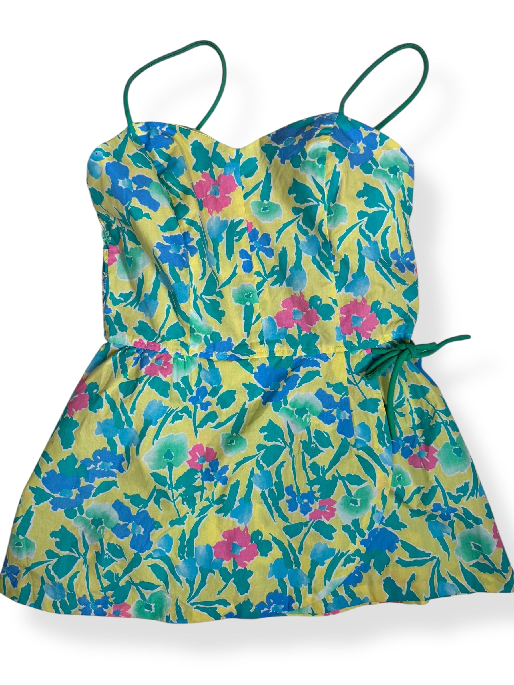 Front of 1980s Seawaves Cotton Playsuit L