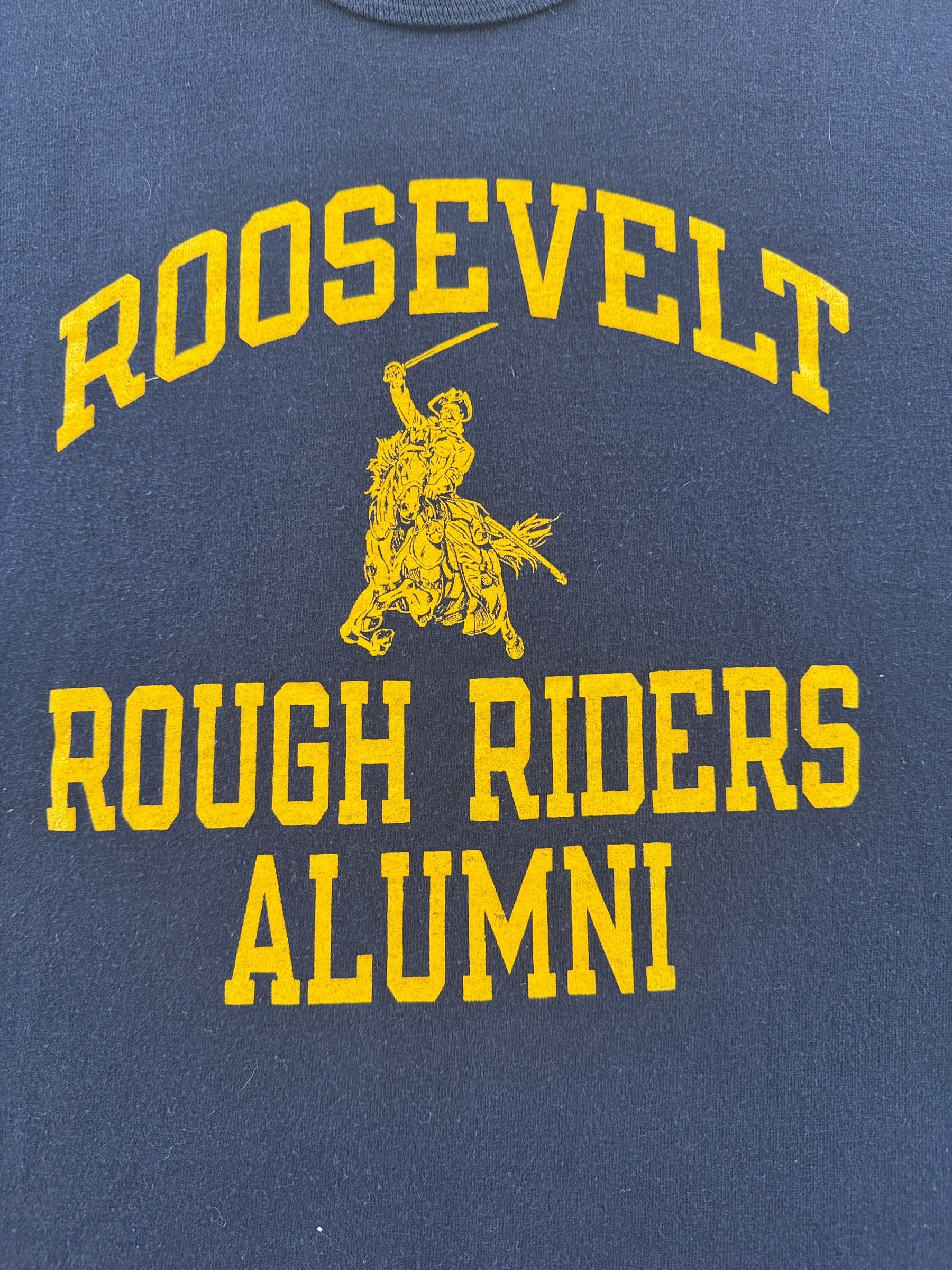 Graphic of Vintage Roosevelt Rough Riders Champion Tee SZ XL (Fits L)