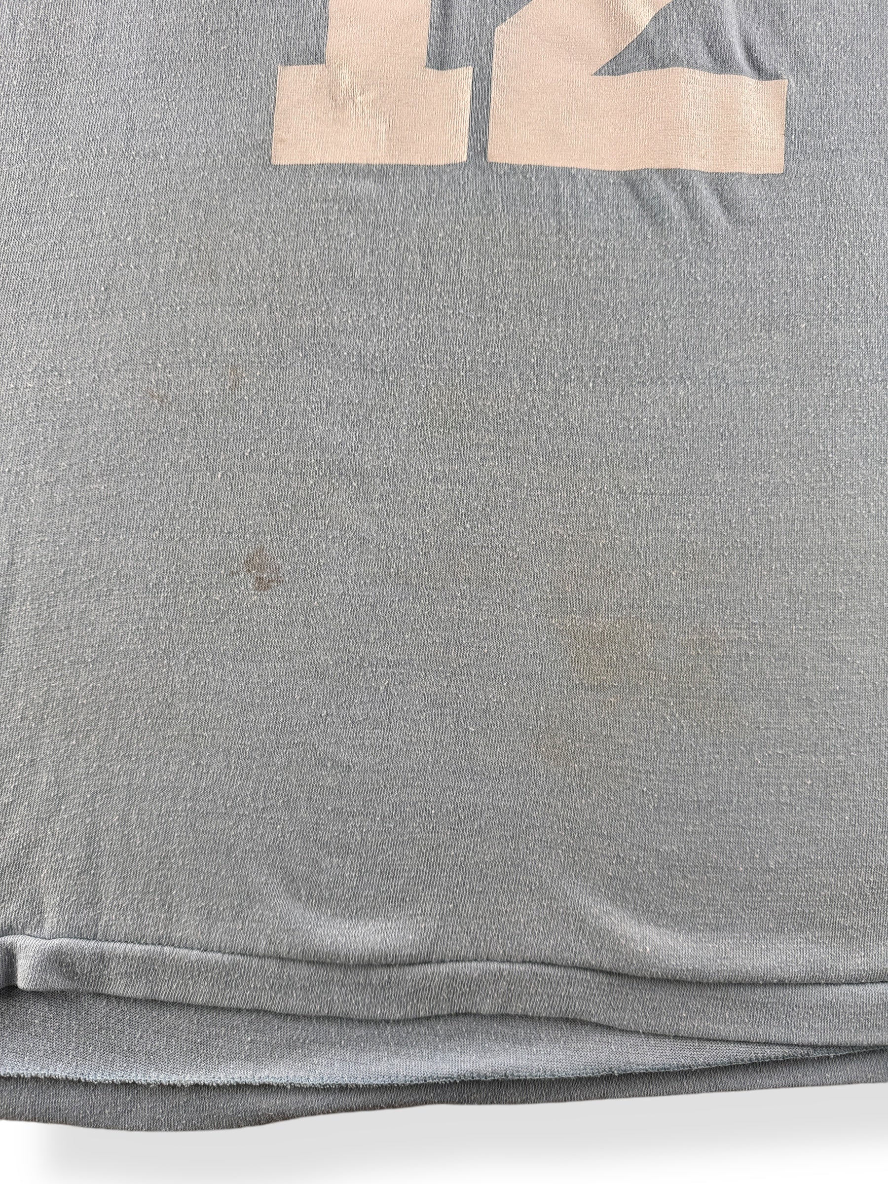 Stains on Vintage Robin's Egg Blue "12" Football Jersey SZ M