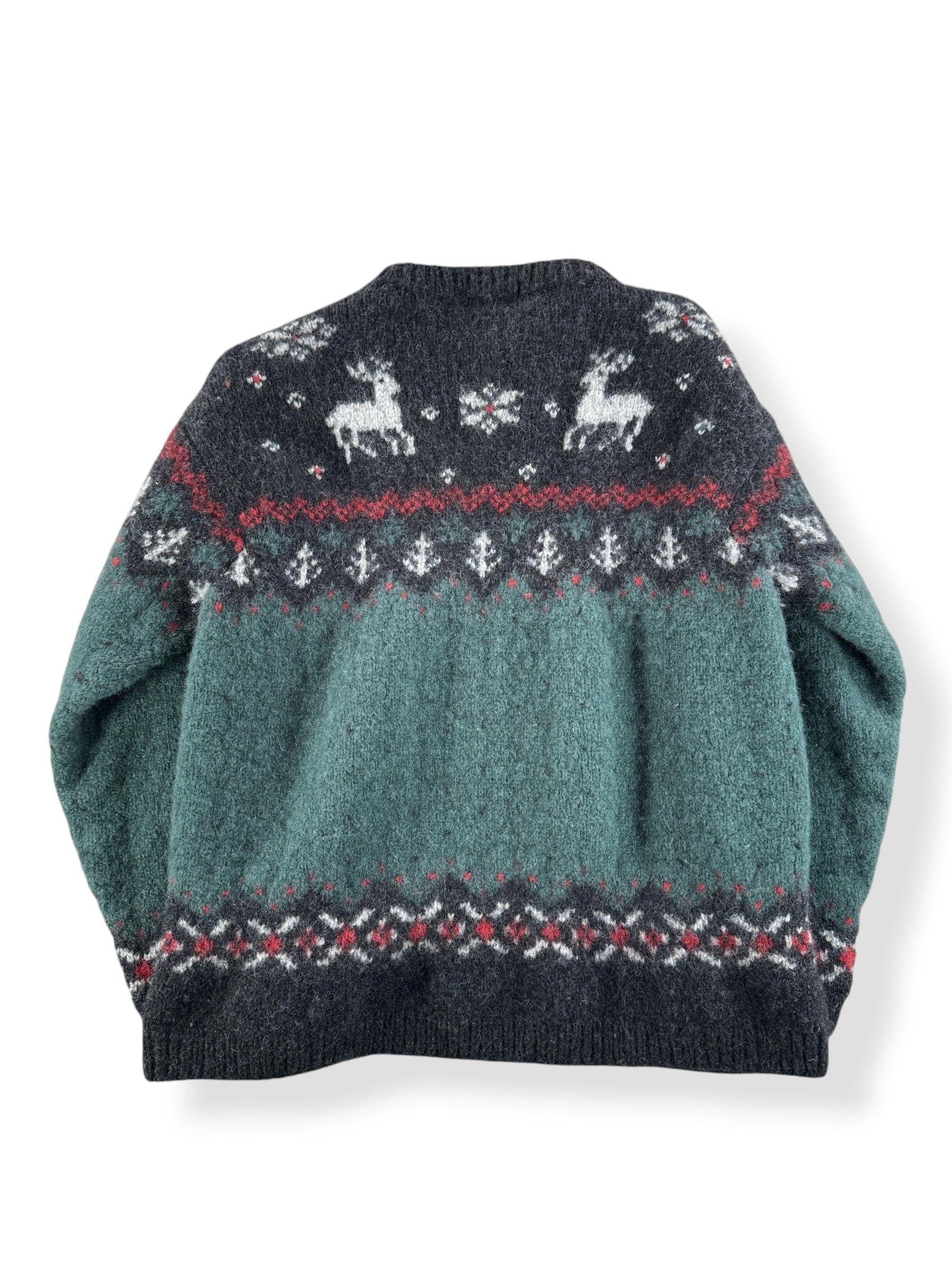 Back of Vintage L. L. Bean Reindeer Sweater SZ XL (Fits M)