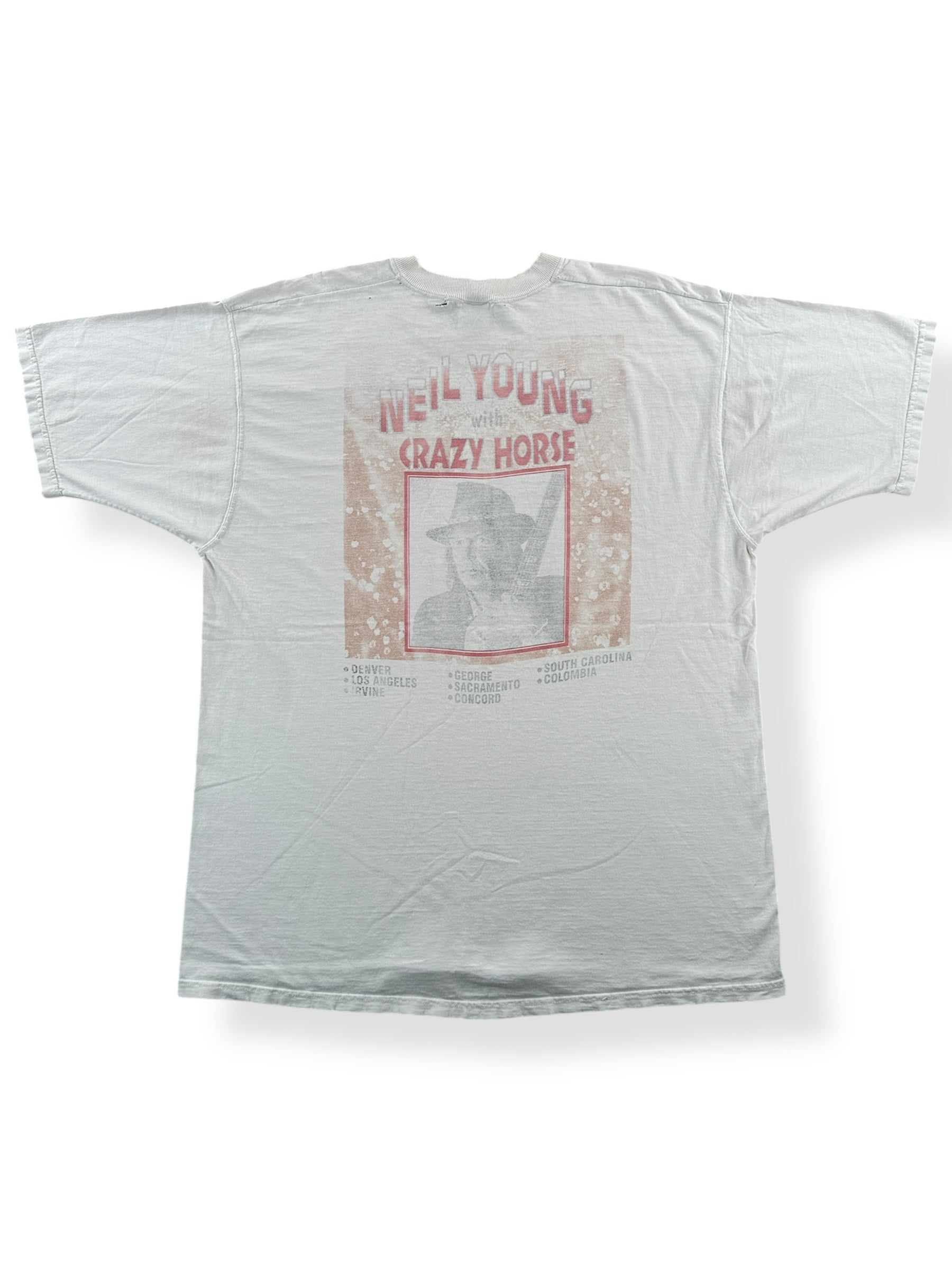 Back of Vintage Neil Young Mirror Ball Tee SZ XL