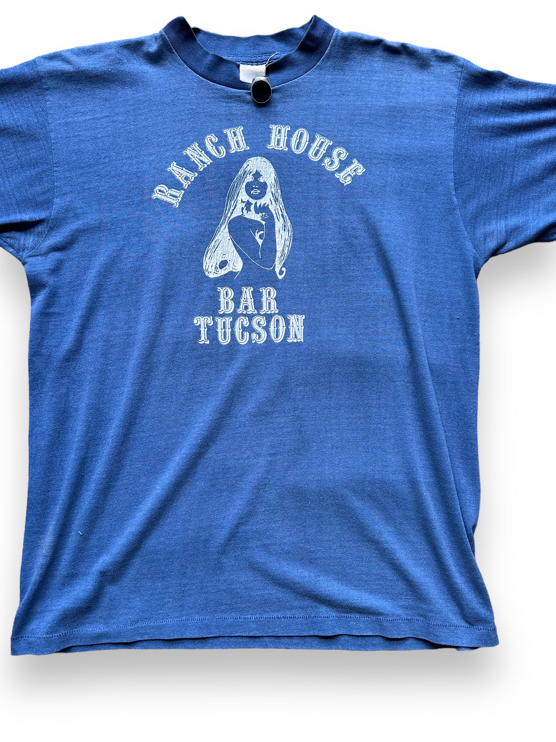 Front Detail on Vintage Ranch House Bar Tucson Tee SZ L | Vintage Nudie Bar T-Shirts Seattle | Barn Owl Vintage Tees Seattle