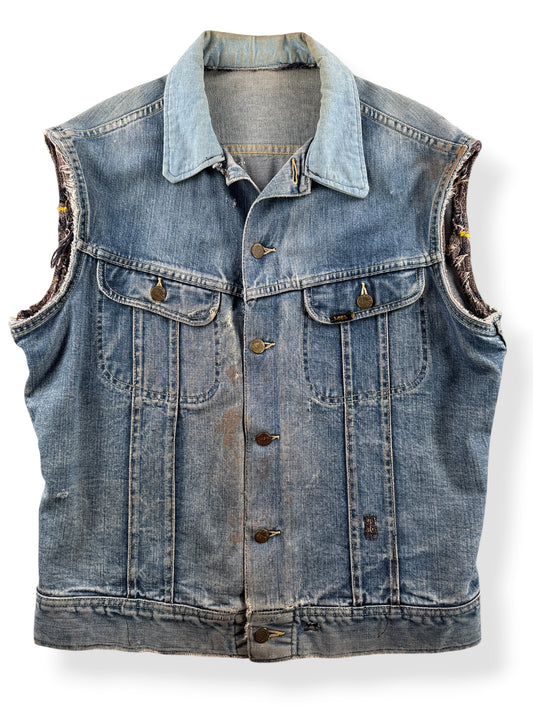 Front of Vintage 1960s Distressed Lee Riders Vest SZ M
