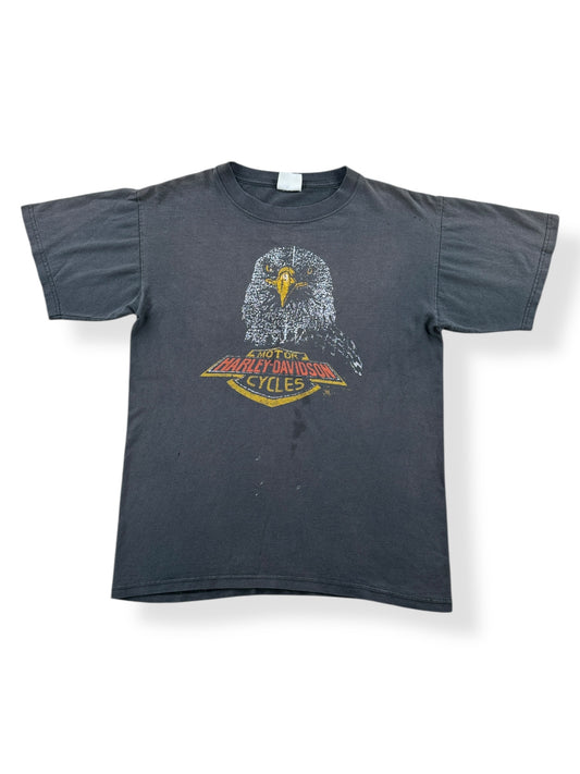 Front of Vintage Late 90s Faded Harley Eagle Tee SZ M
