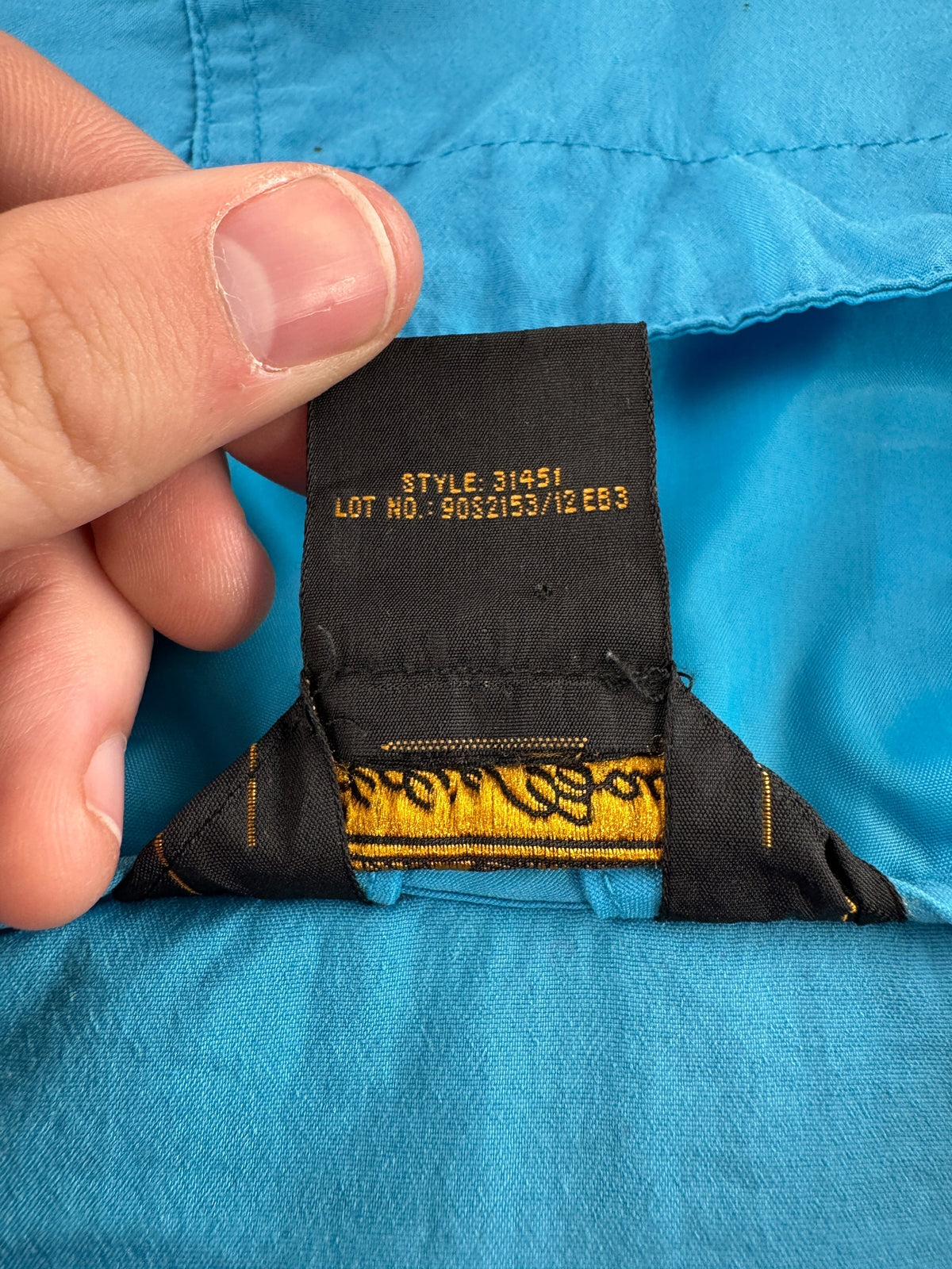 Back of tag on Vintage Eddie Bauer Anorak SZ L