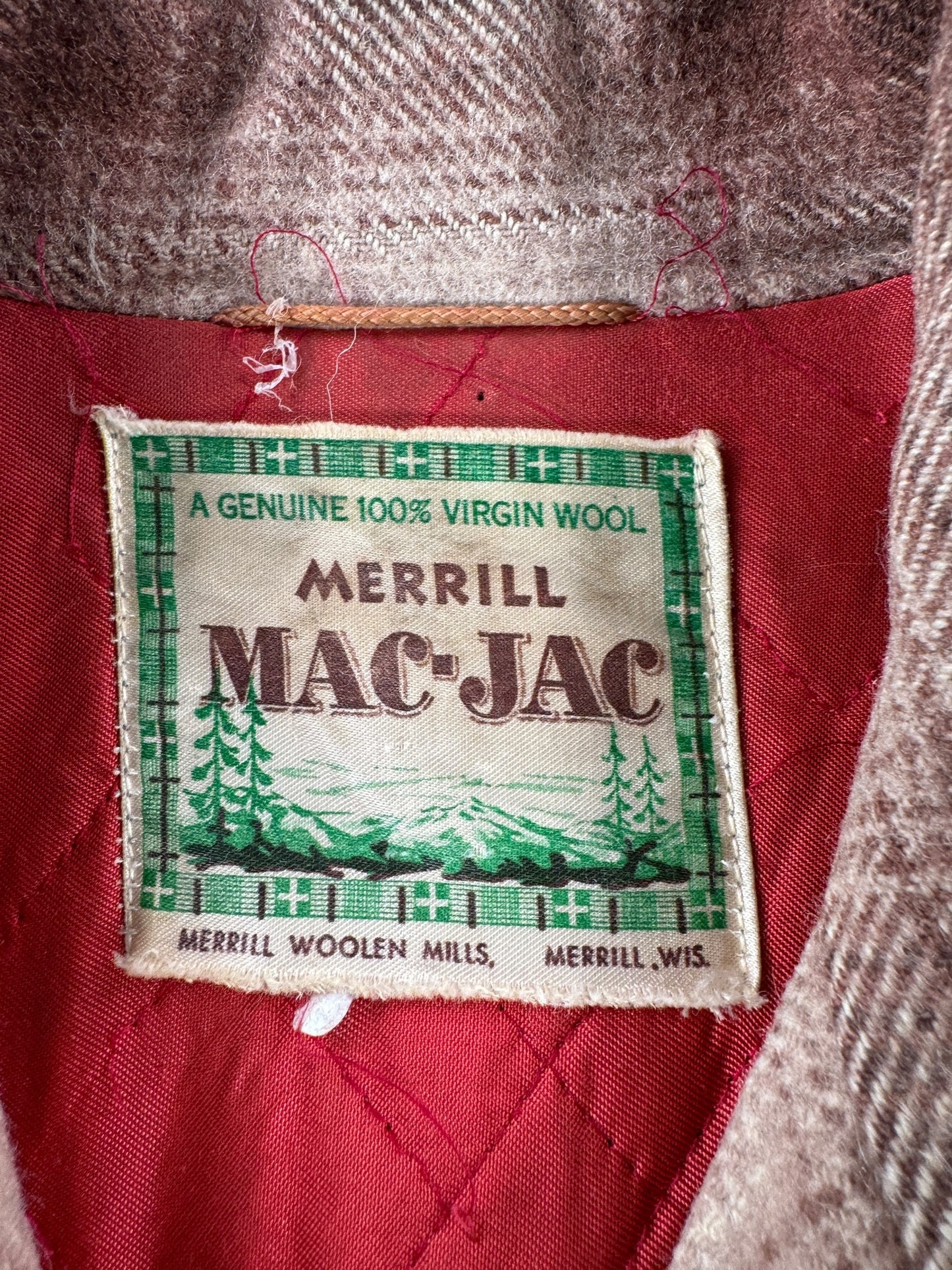 Tag on Vintage Merrill Mac-Jac Belted Back Jacket SZ S