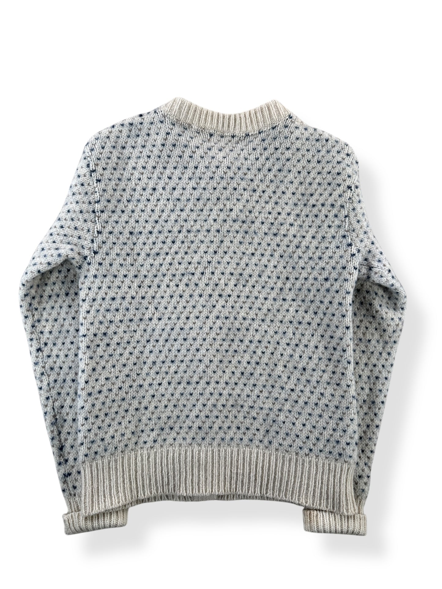 Back of Vintage Women's L.L. Bean Ragg Wool Blend Cardigan SZ M