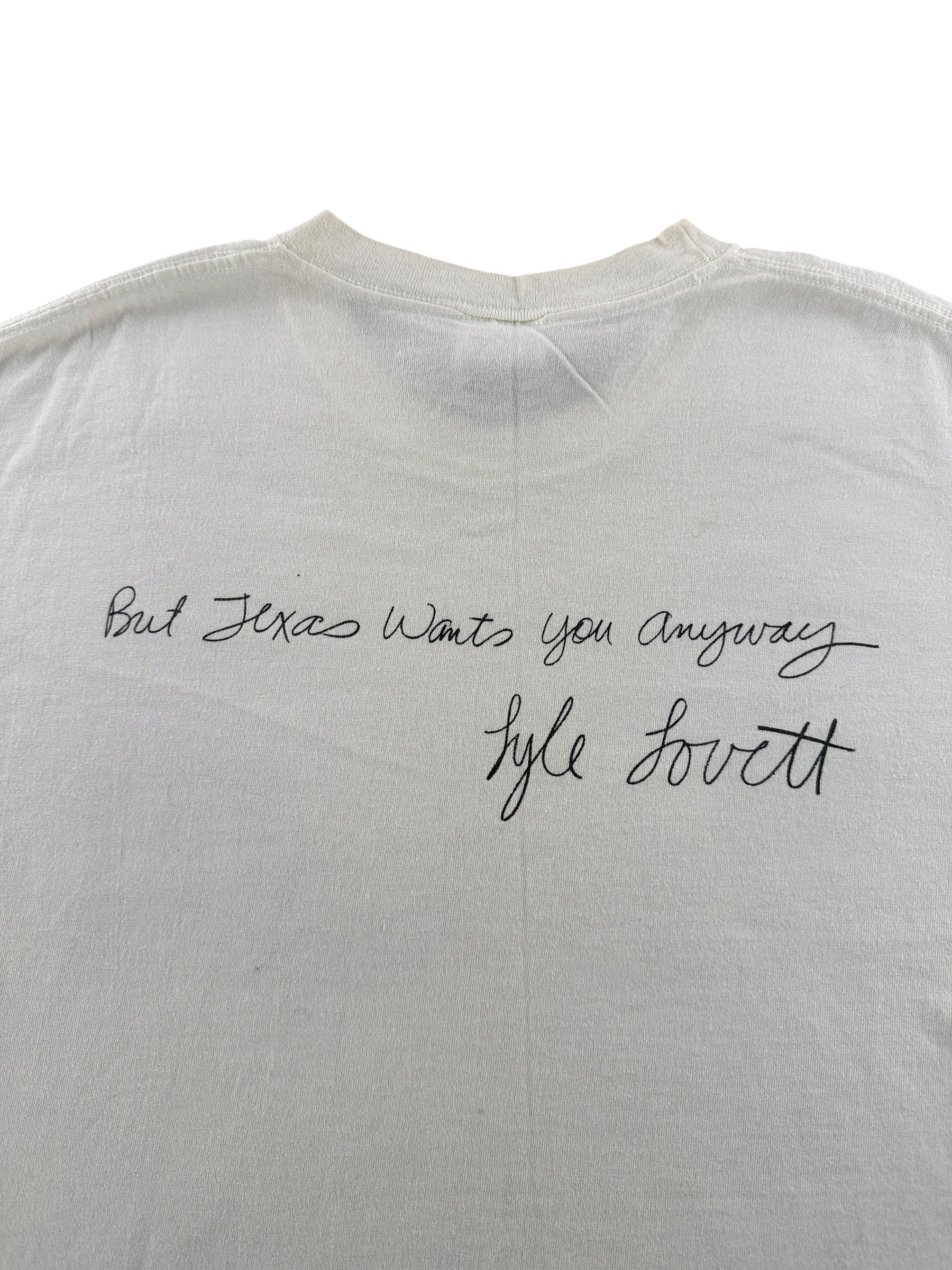 Back of Vintage Lyle Lovett Tee SZ L
