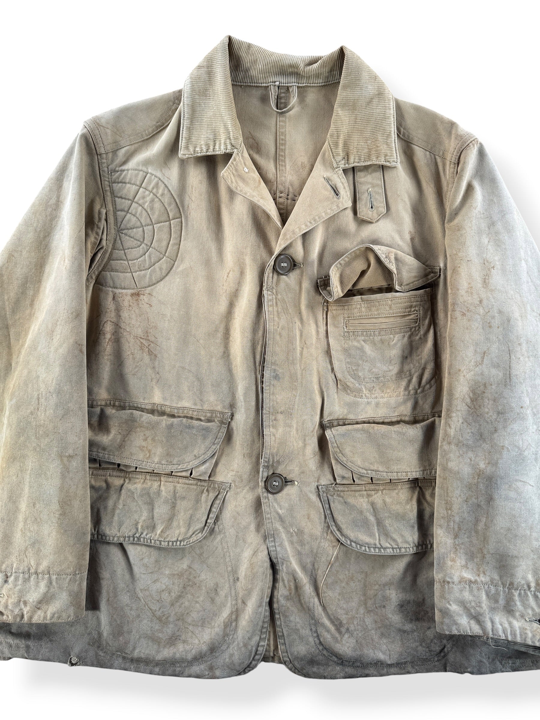 Front Close Up of Vintage Hunting Jacket SZ L