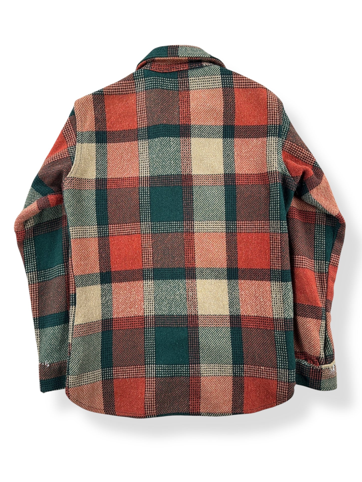 Back of Vintage Unbranded CPO Flannel SZ S