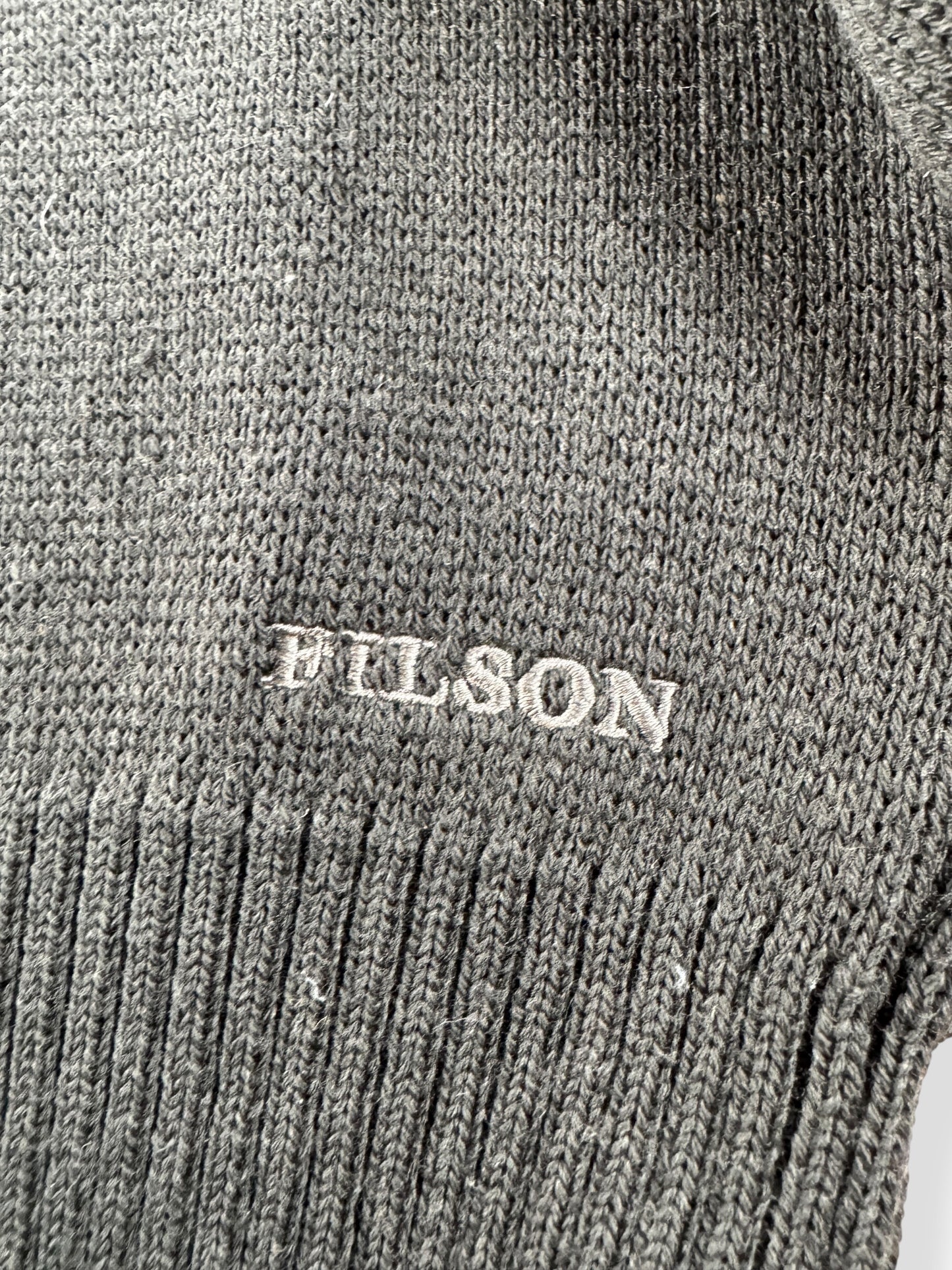 Embroidery on Filson Dark Timber Crewneck Guide Sweater SZ L