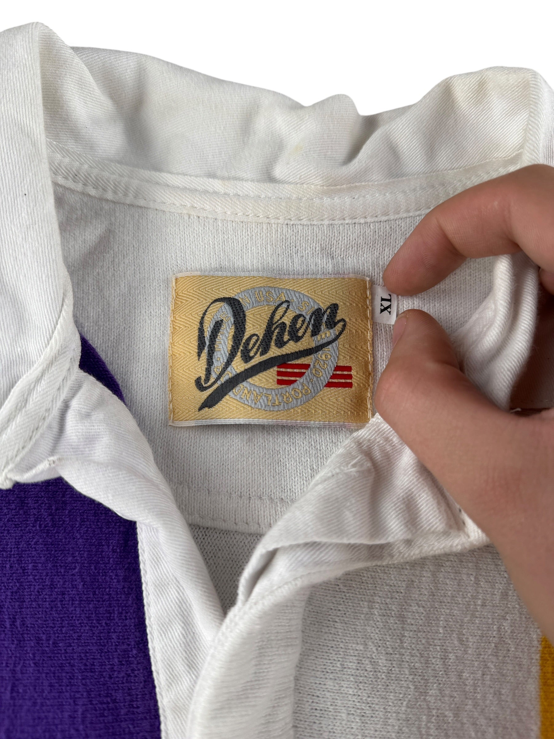 Tags on Vintage 90s UW Rugby Shirt SZ XL