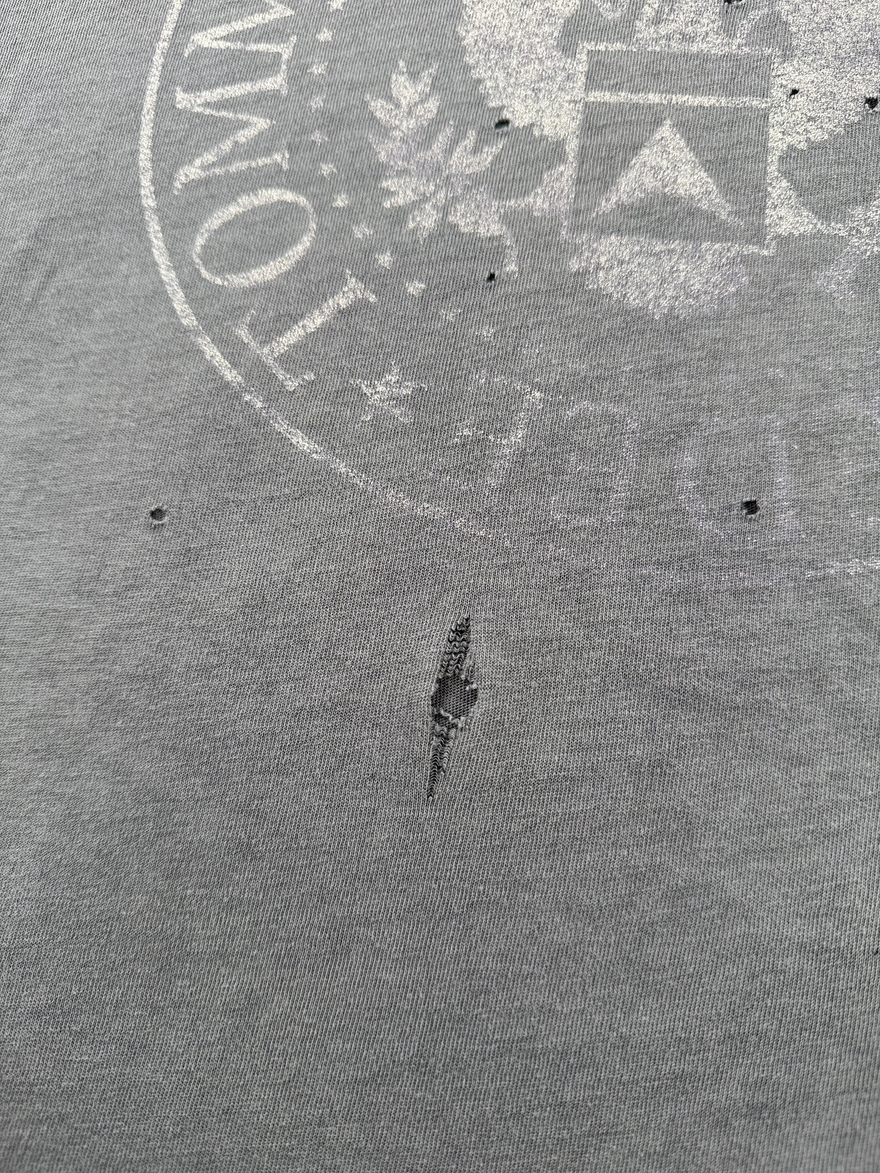 Holes on front of Vintage Thrashed Ramones Tee SZ XL