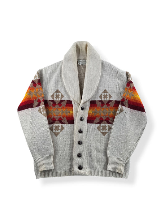 Front of Vintage 70’s Pendleton Aztec Shawl Collar Cardigan SZ M