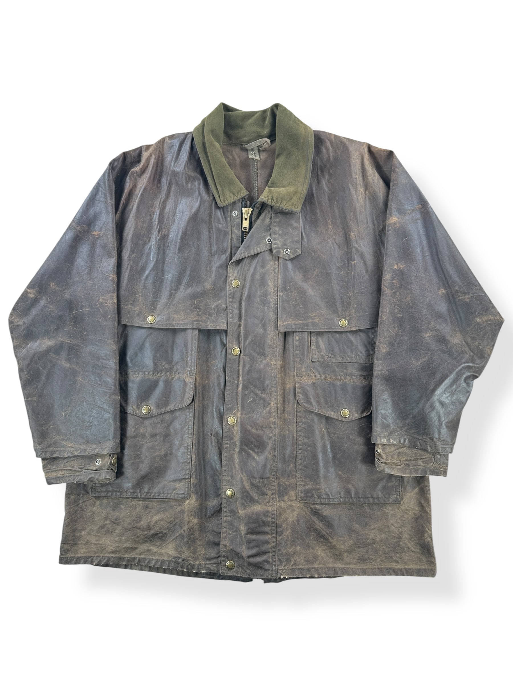 Front of Vintage Filson Shelter Cloth Packer Coat SZ M XLong
