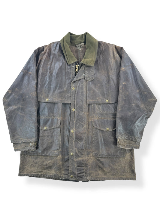 Front of Vintage Filson Shelter Cloth Packer Coat SZ M XLong