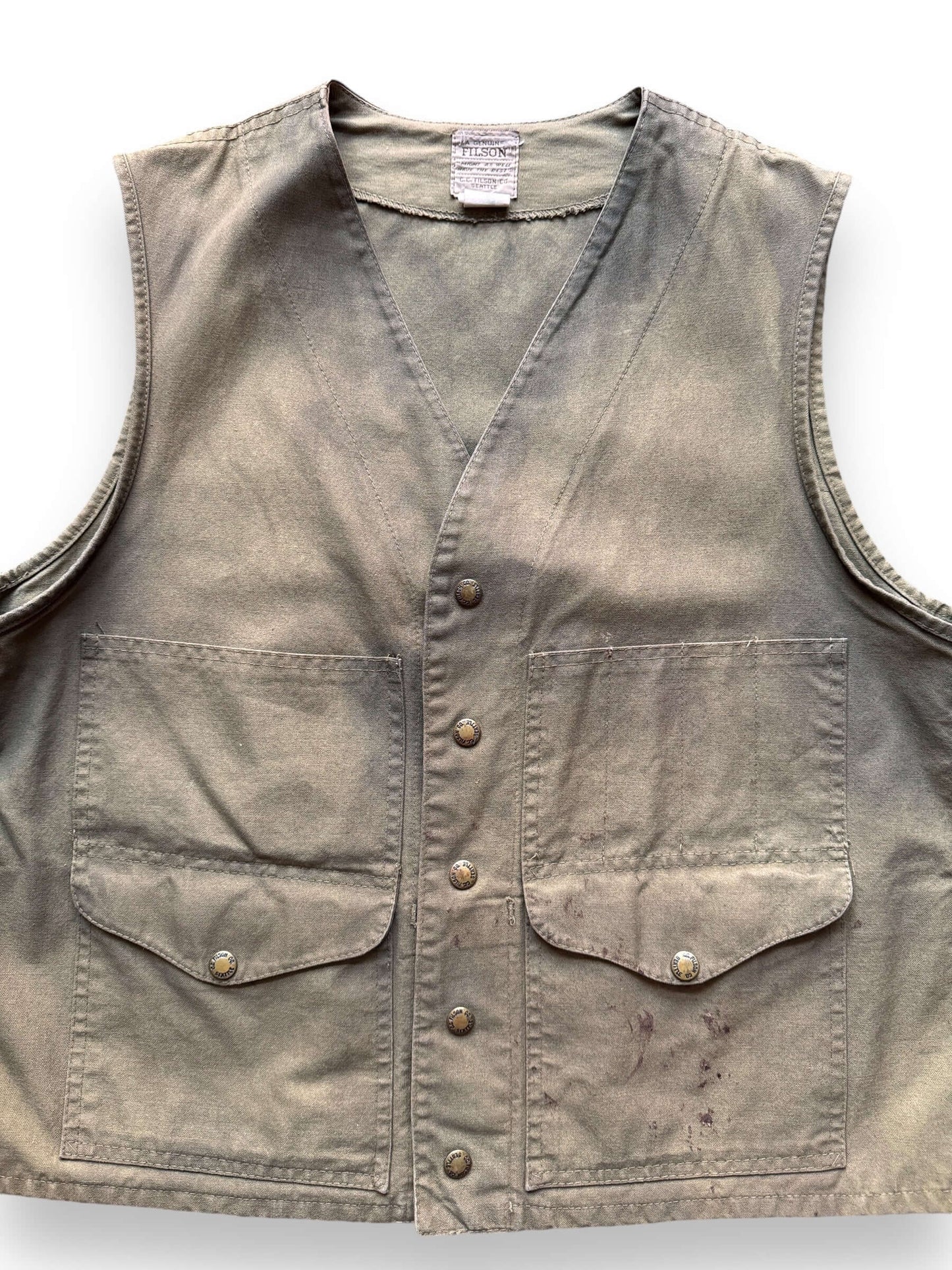 Vintage Filson Tin Cloth Vest SZ 42