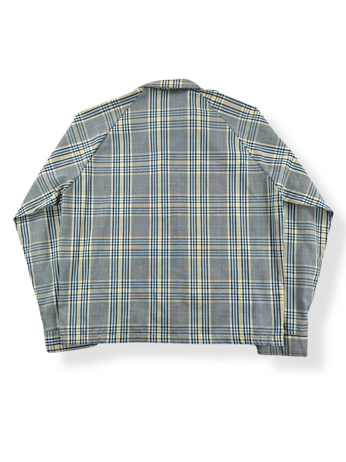 Back of Vintage Plaid Windbreaker Jacket SZ L