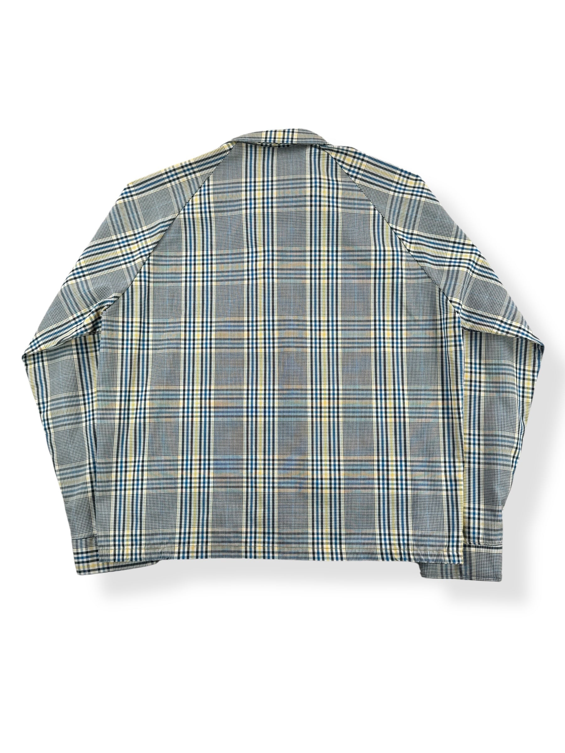 Back of Vintage Plaid Windbreaker Jacket SZ L