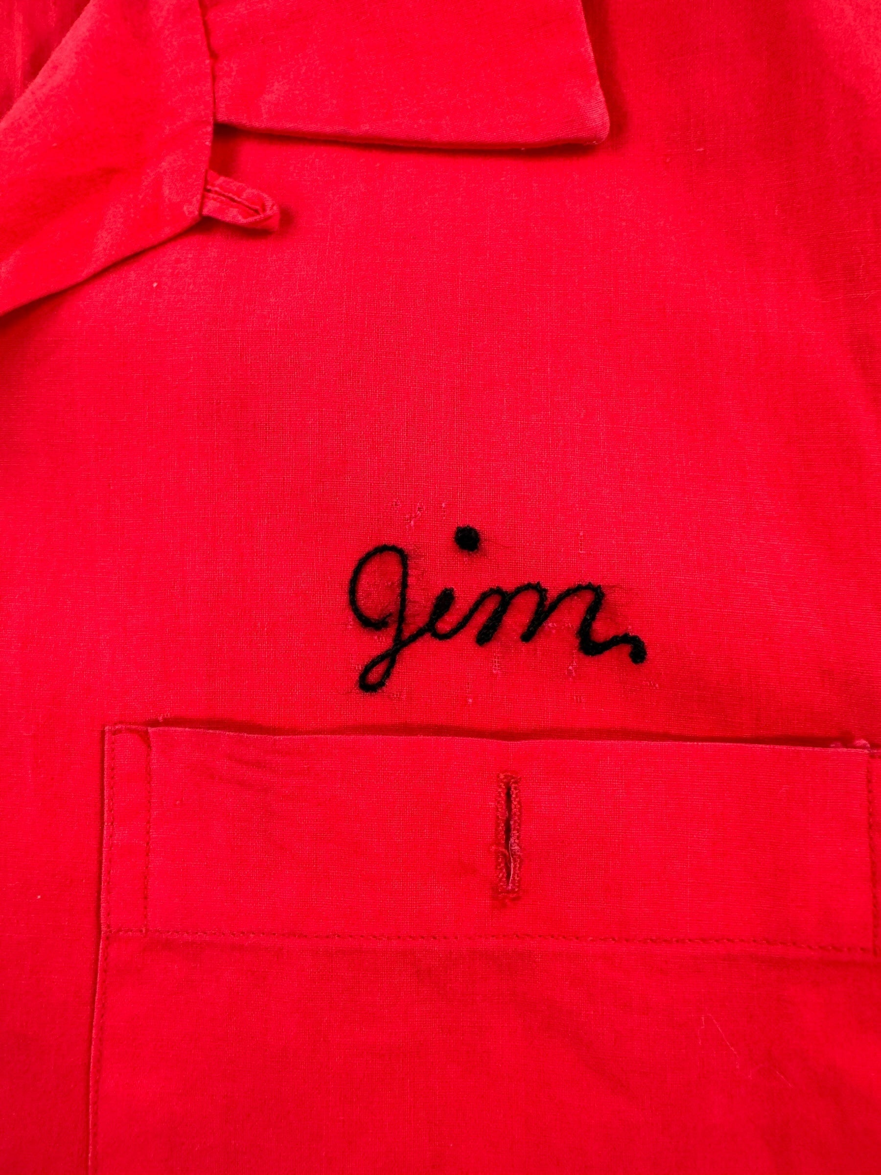 Embroidery on Seattle Marine Upholsterer Bob Picot Inc Bowling Shirt SZ XL