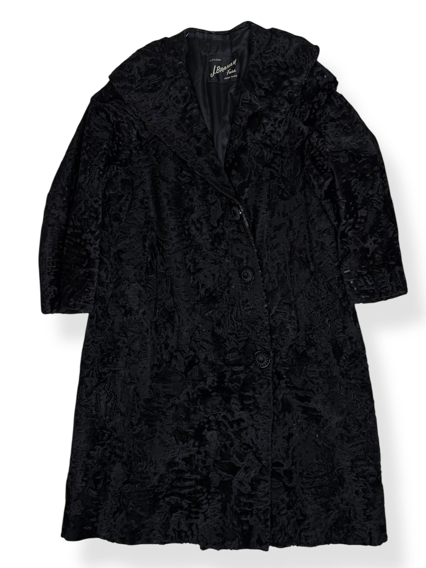 1950s J. Braham Lamb's Fur Coat L-XL