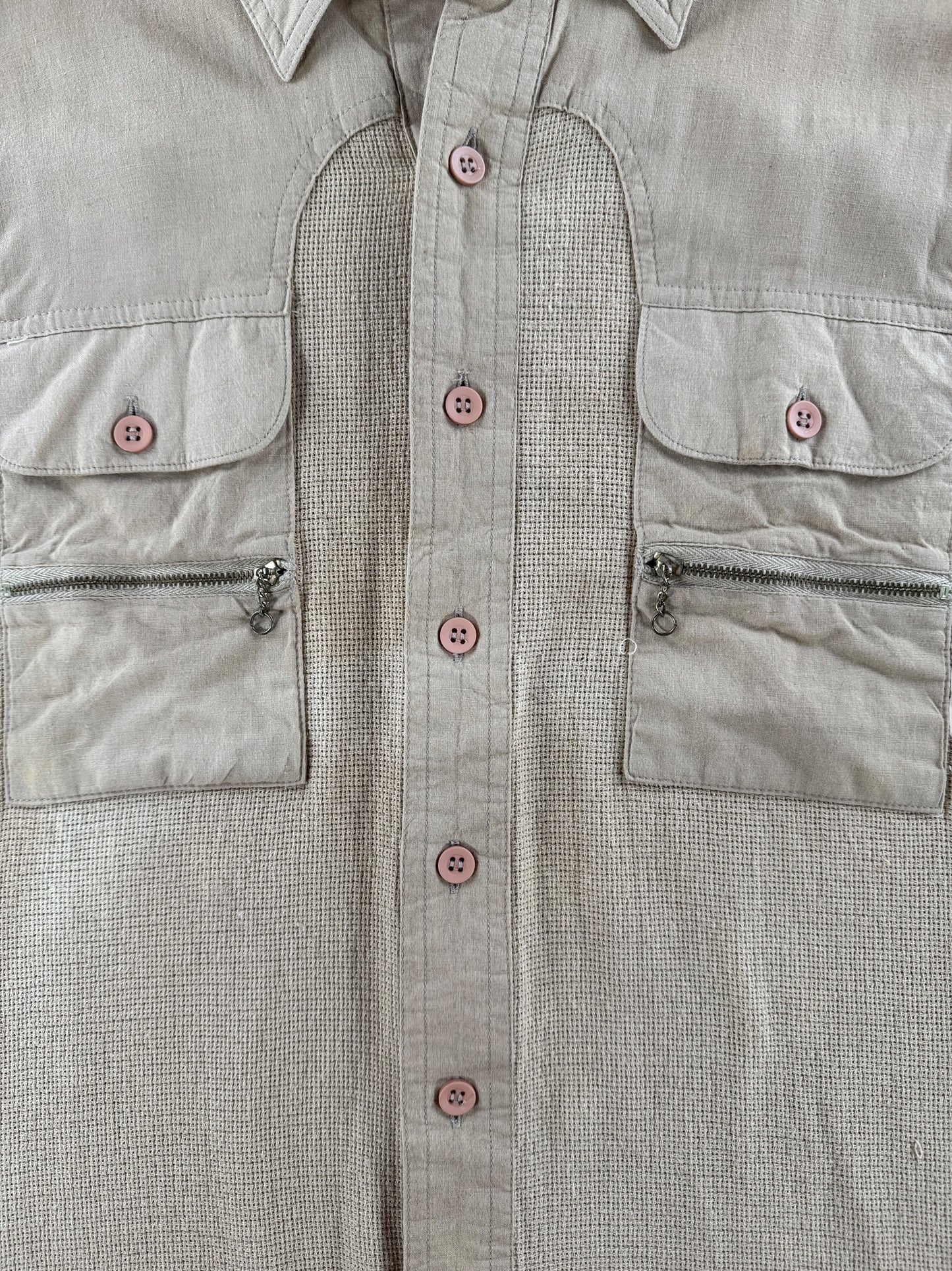 Pockets on Vintage JC Penney Safari Shirt SZ L (Fits M)