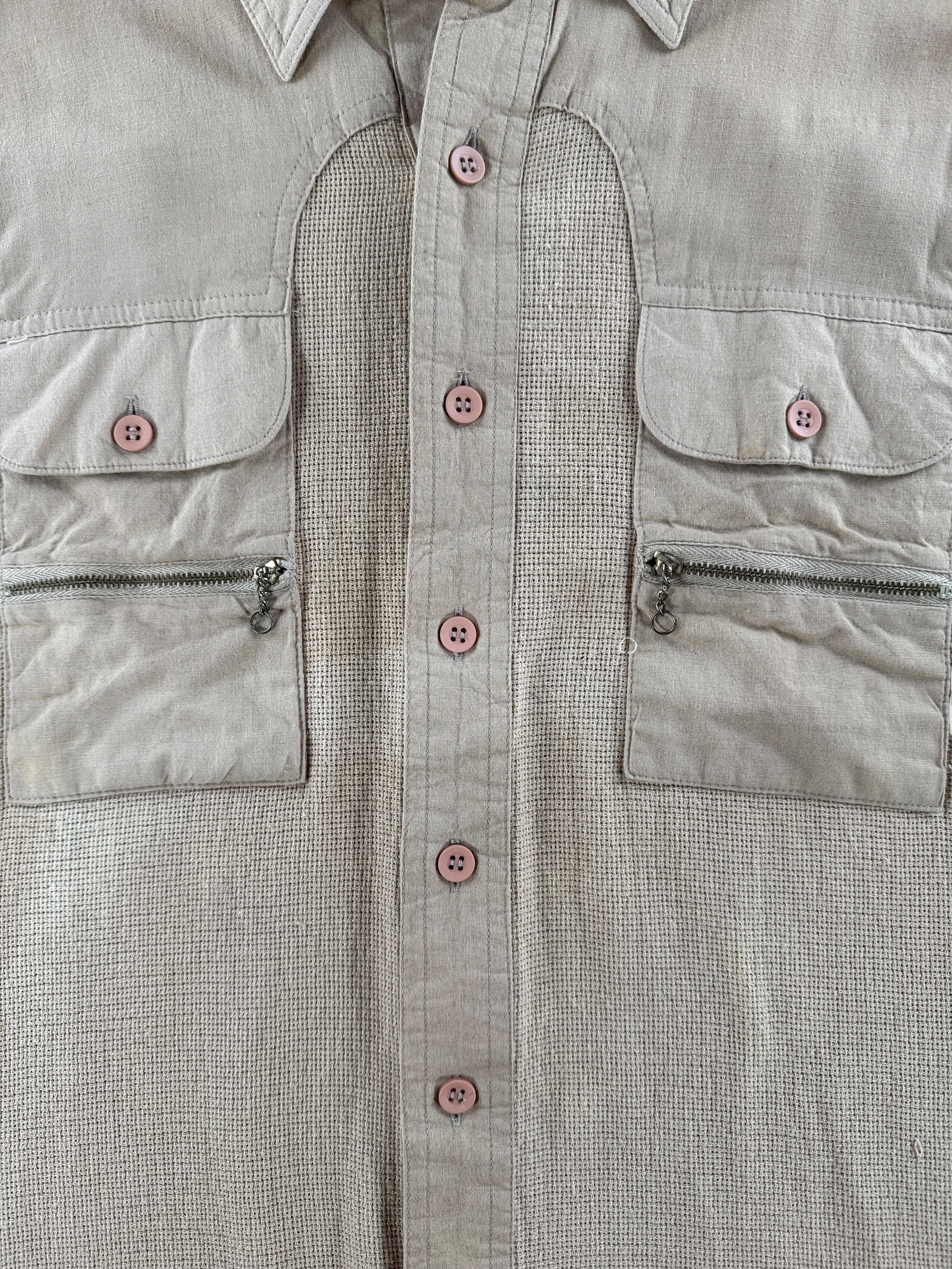 Pockets on Vintage JC Penney Safari Shirt SZ L (Fits M)
