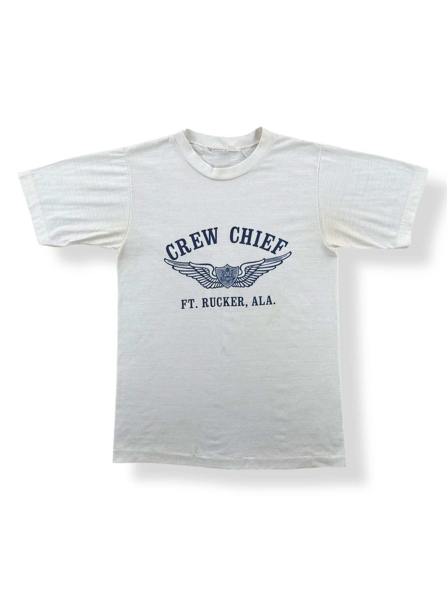 Front of Vintage Fort Rucker Alaska Crew Chief Tee SZ S
