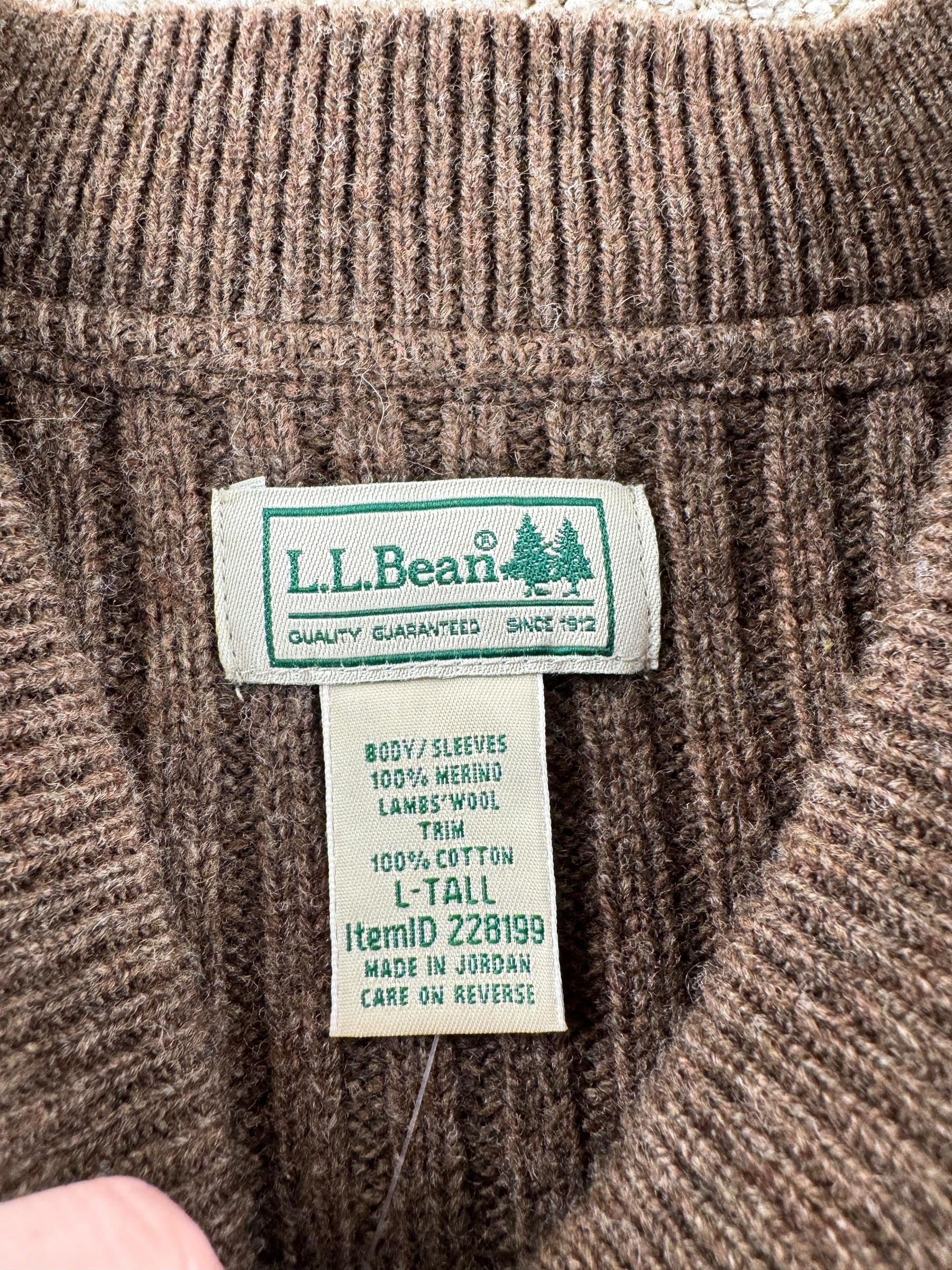 Label on Vintage NOS L.L. Bean Commando Sweater SZ L (Fits M)